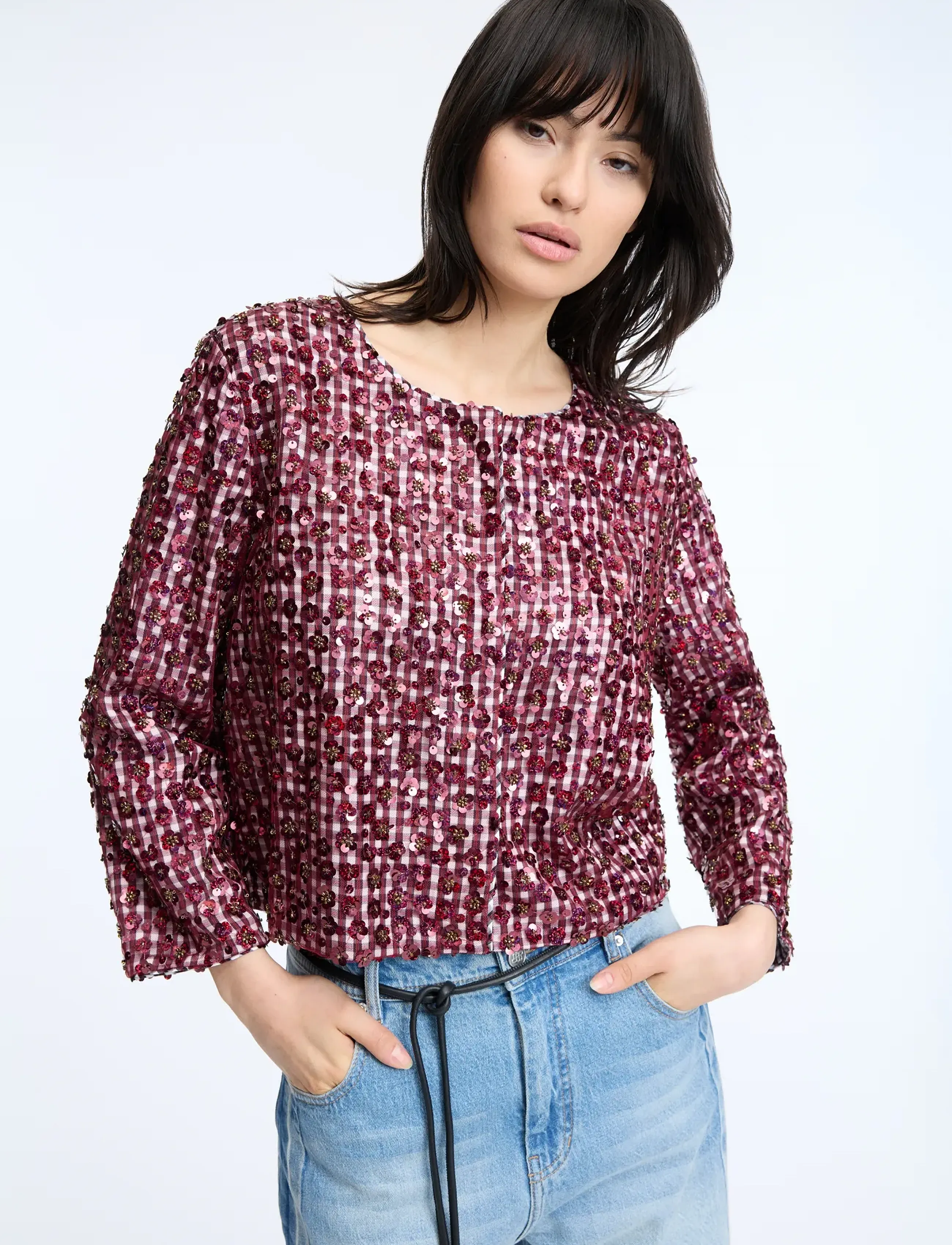 Munthe - CAKIO - long sleeved blouses - bordeaux - 2