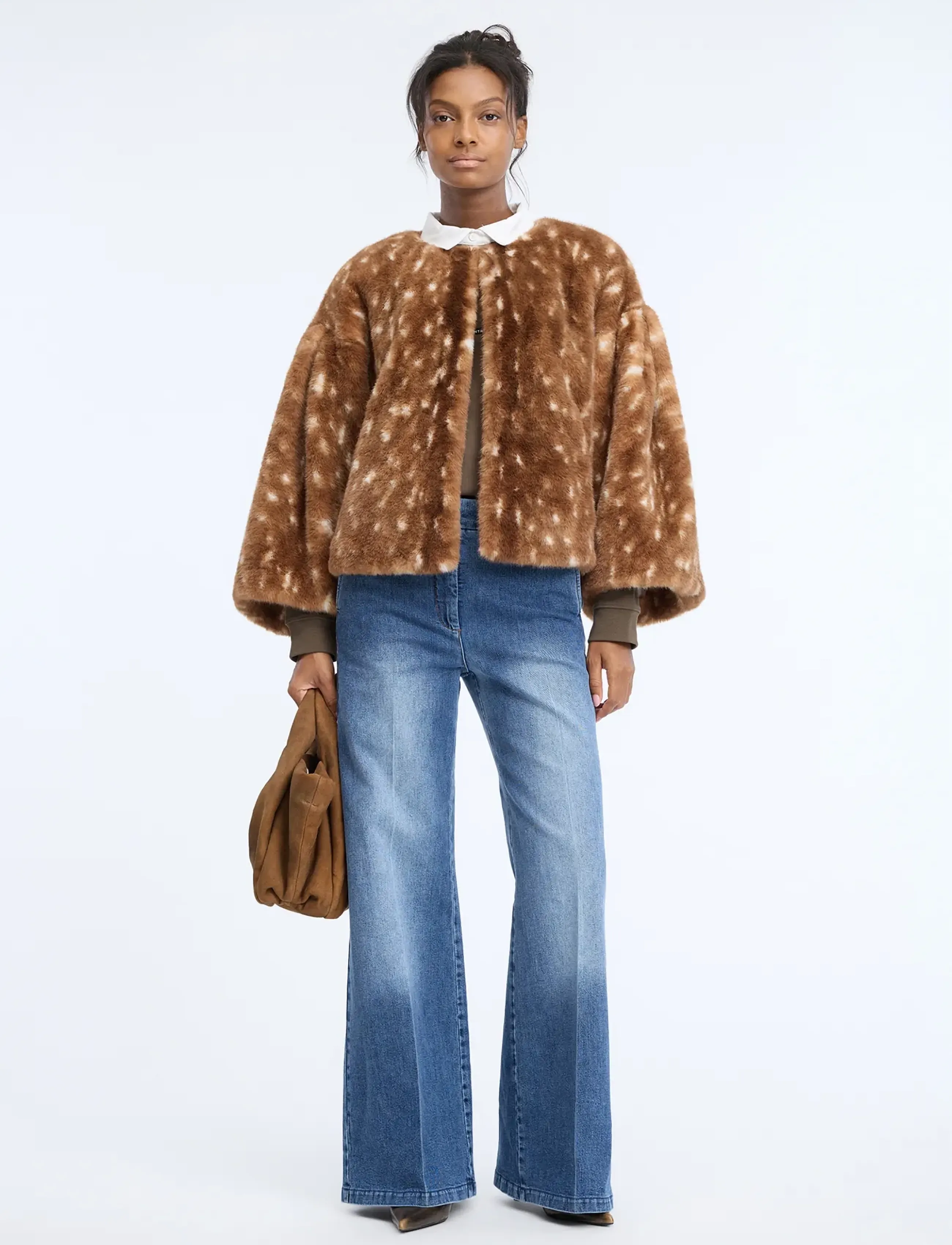 Munthe CARMELLA - Jackets & Coats - PRINT ANIMAL / brown