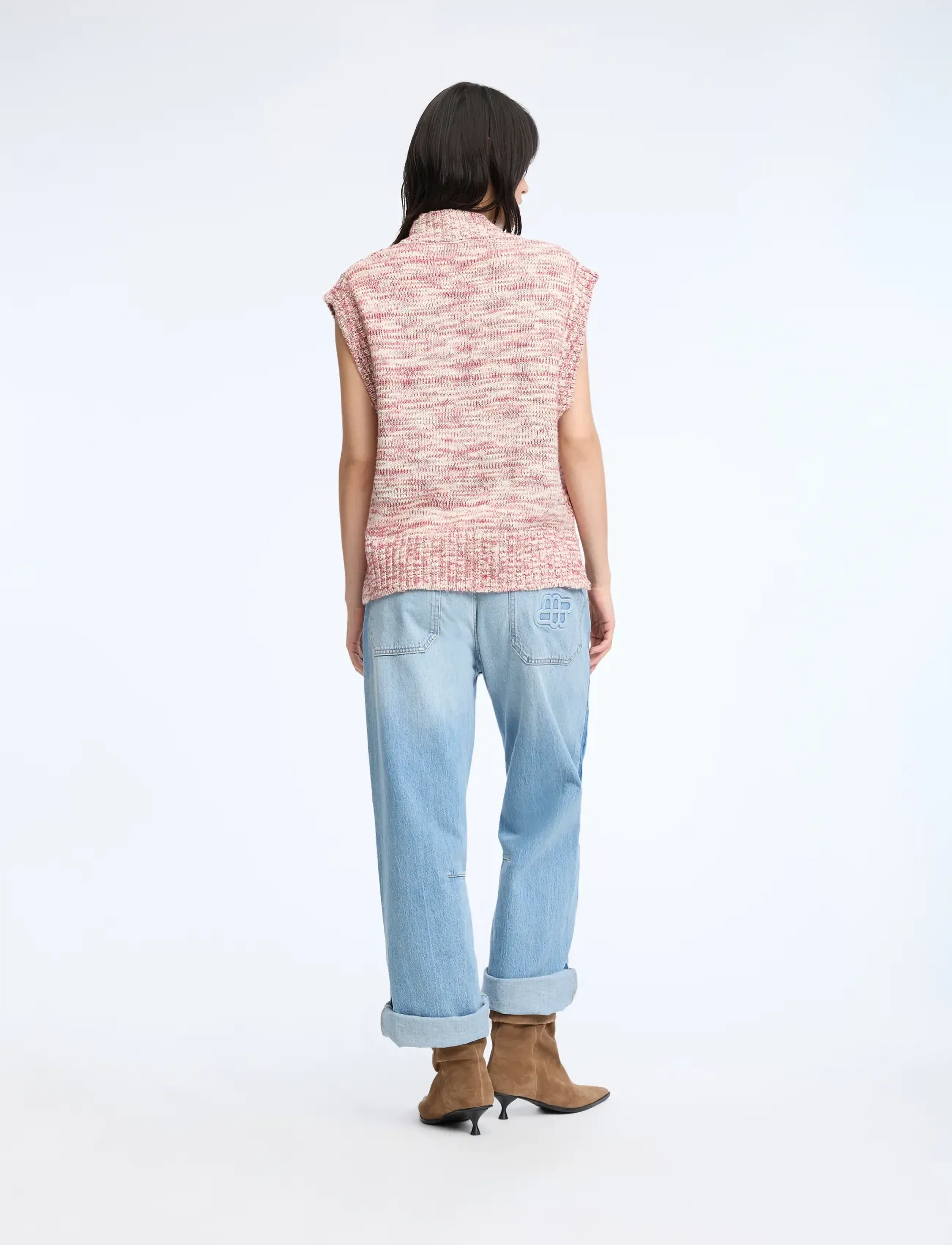 Munthe - CANDIE - stickade västar - berry - 5