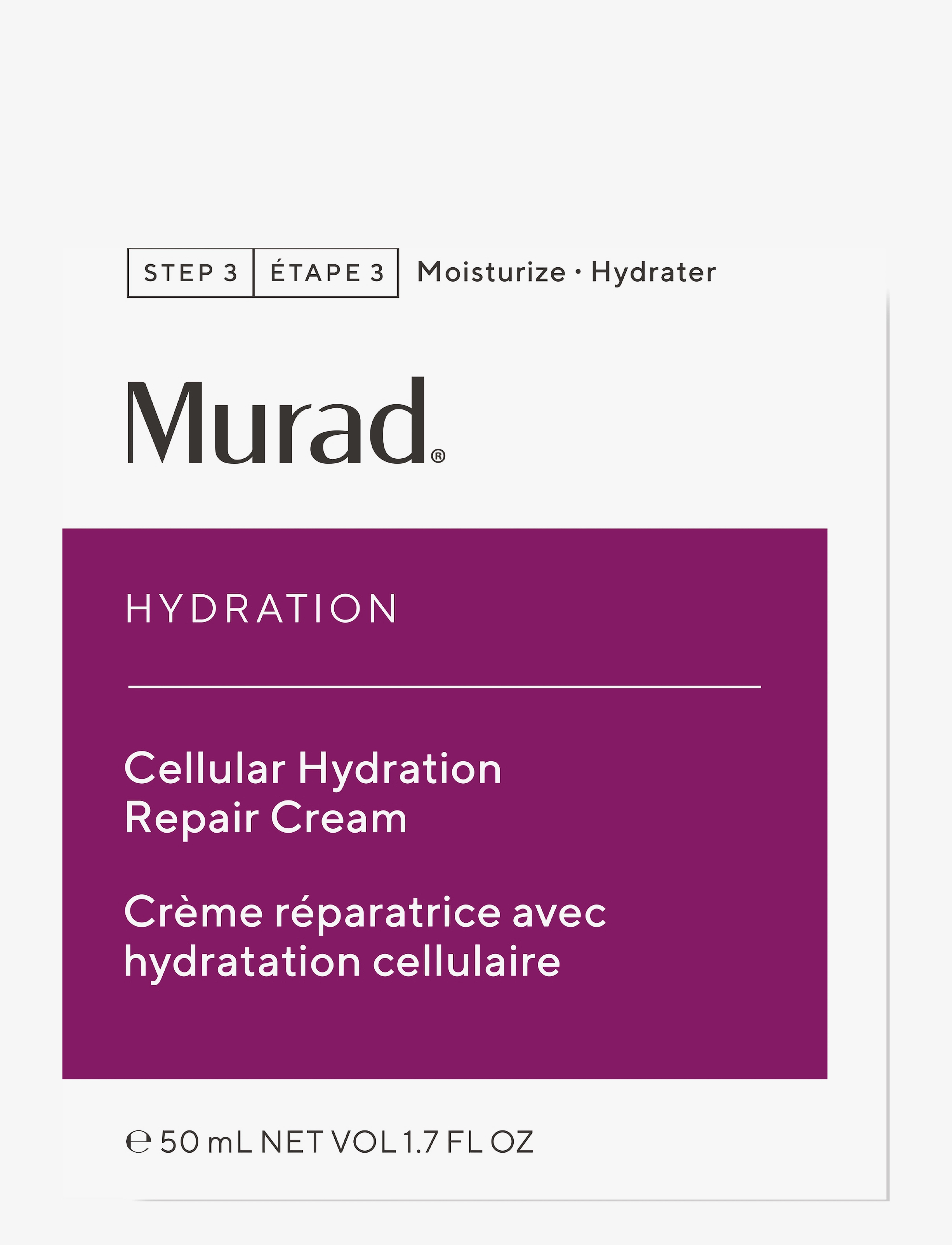 Murad - CELLULAR HYDRATION REPAIR CREAM 50 ML - dagcremer - clear - 2