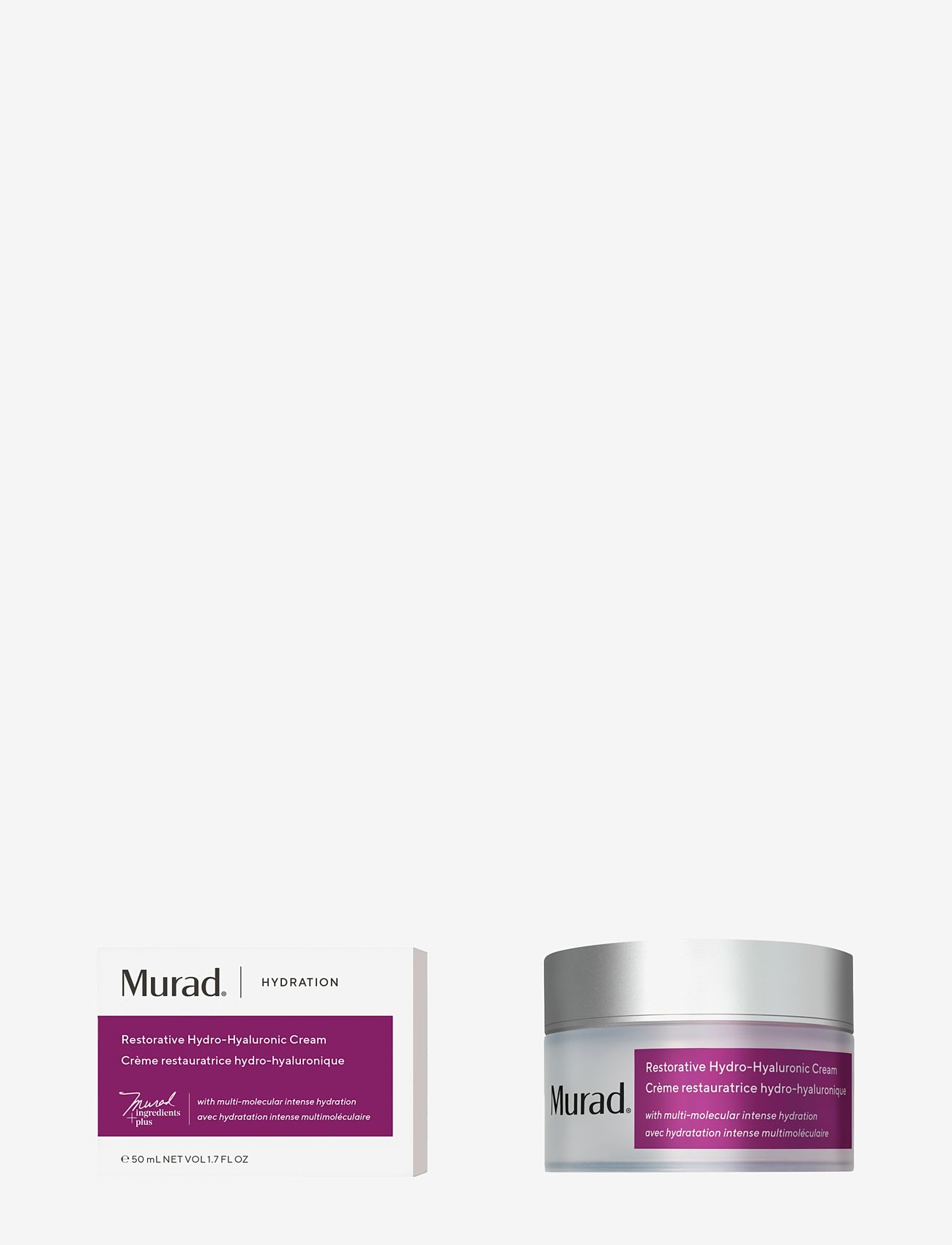 Murad - Restorative Hydro-Hyaluronic Cream 50 ml - päivävoiteet - clear - 2