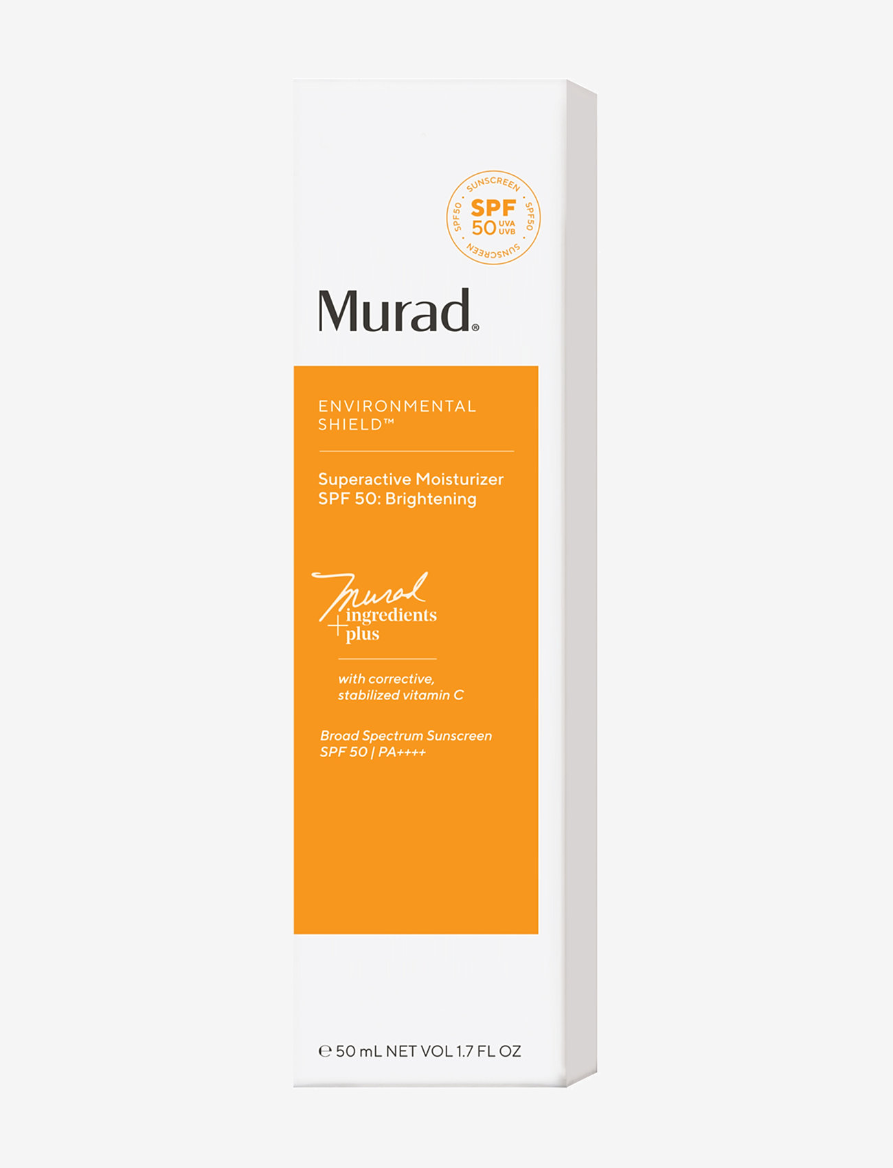 Murad - SUPERACTIVE SPF 50 MOISTURIZER: BRIGHTENING 50 ML - dagcremer - clear - 1