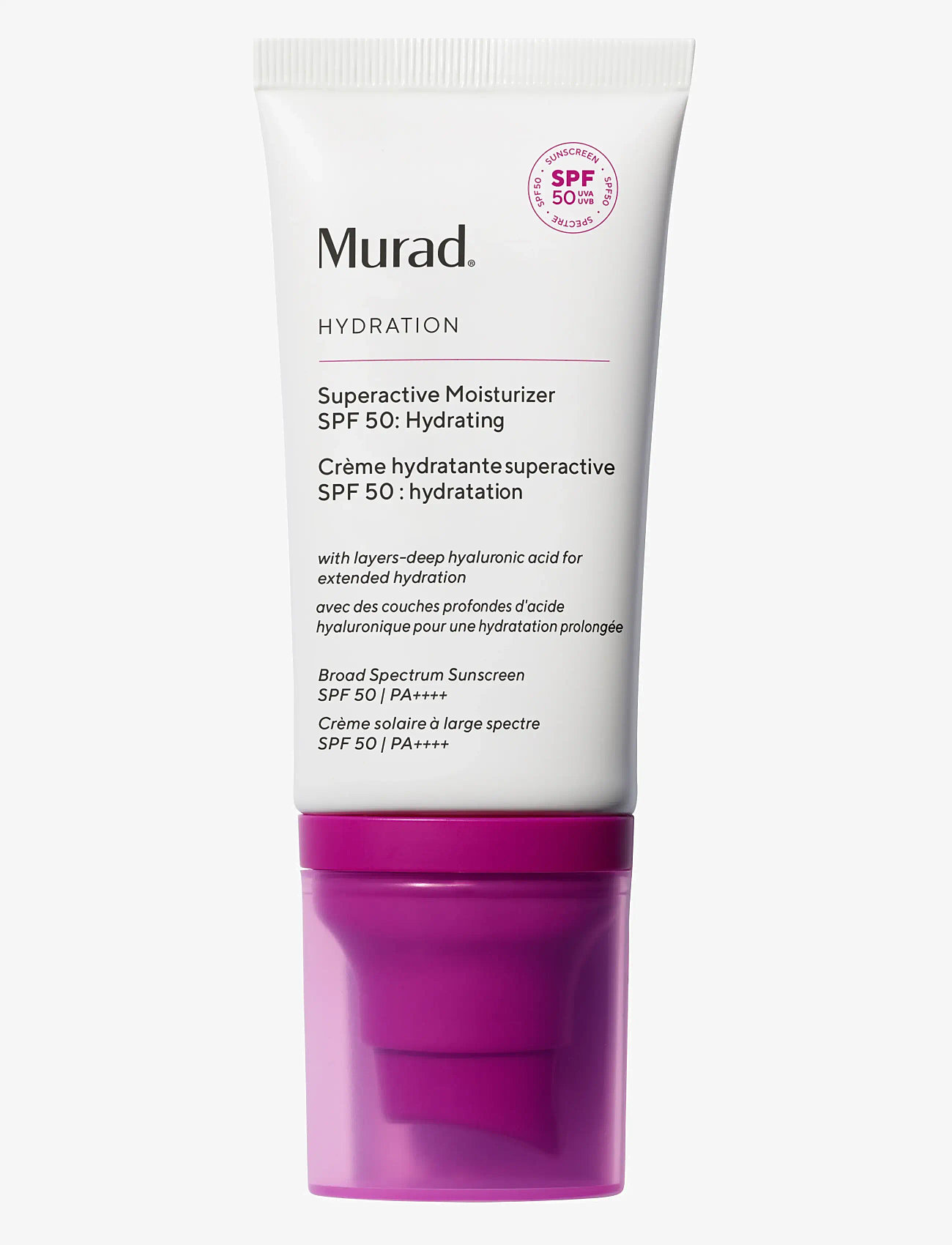Murad - SUPERACTIVE SPF 50 MOISTURIZER: HYDRATING 50 ML - dagkräm - clear - 0
