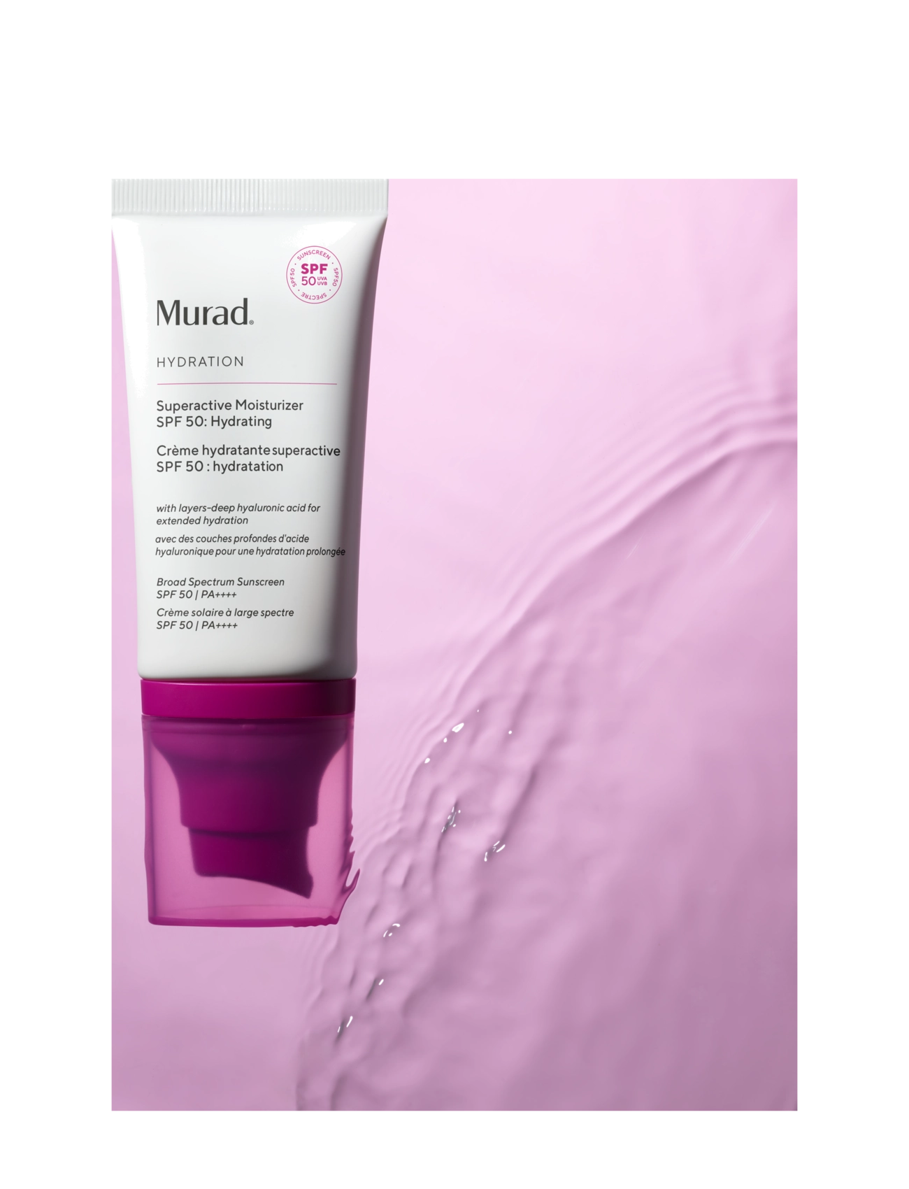Murad - SUPERACTIVE SPF 50 MOISTURIZER: HYDRATING 50 ML - dagkrem - clear - 4