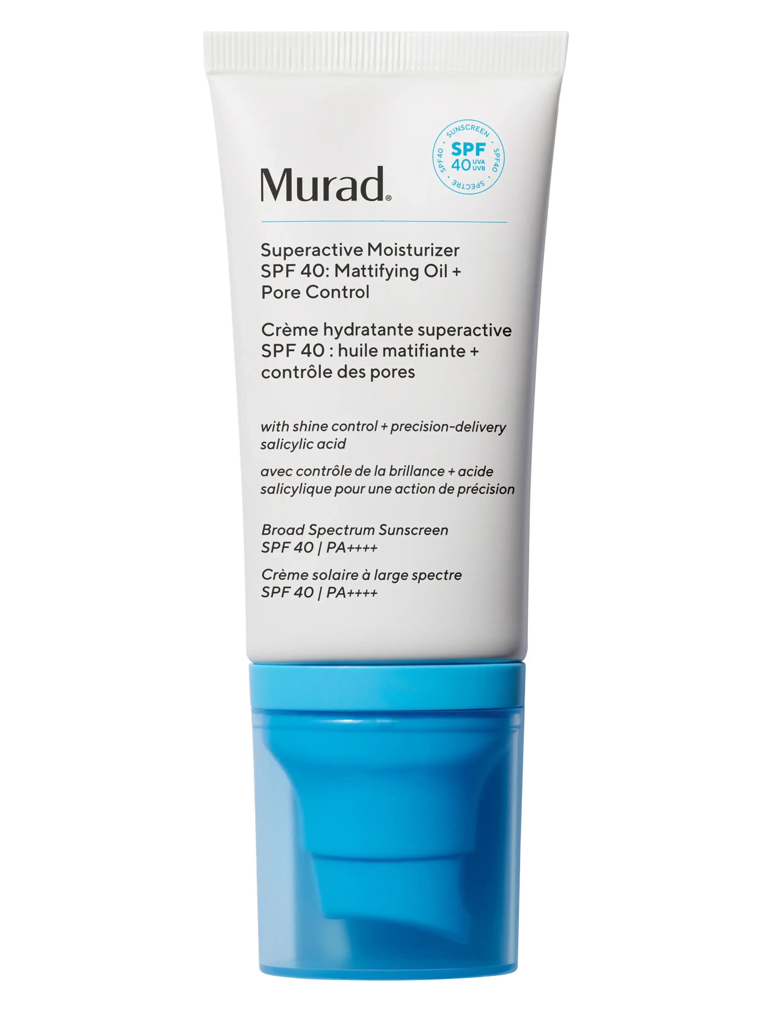 Murad Superactive Spf 40 Moisturizer: Mattifying Oil + Pore Control 50 Ml, Day Cremes, Nude, Str: 50 ML