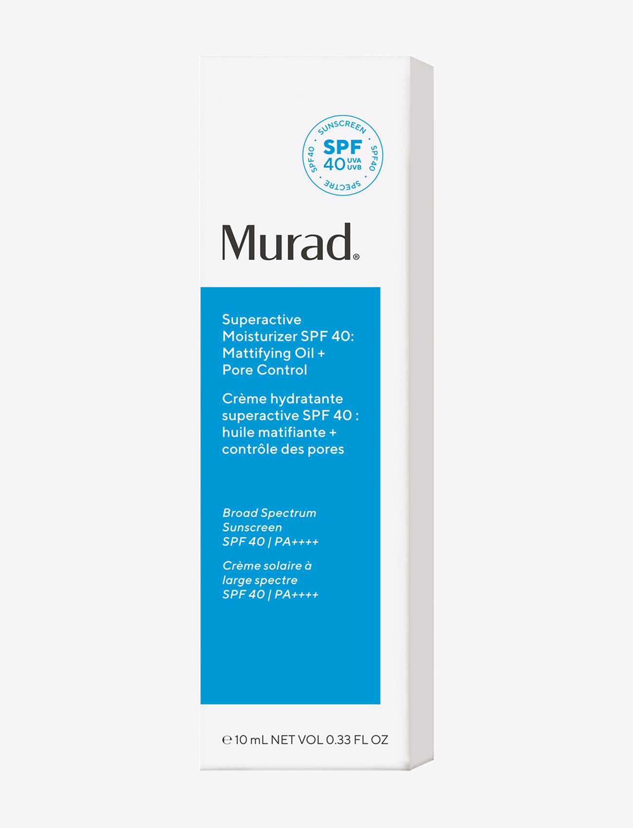 Murad - SUPERACTIVE SPF 40 MOISTURIZER: MATTIFYING OIL + PORE CONTROL 50 ML - dagkräm - clear - 1