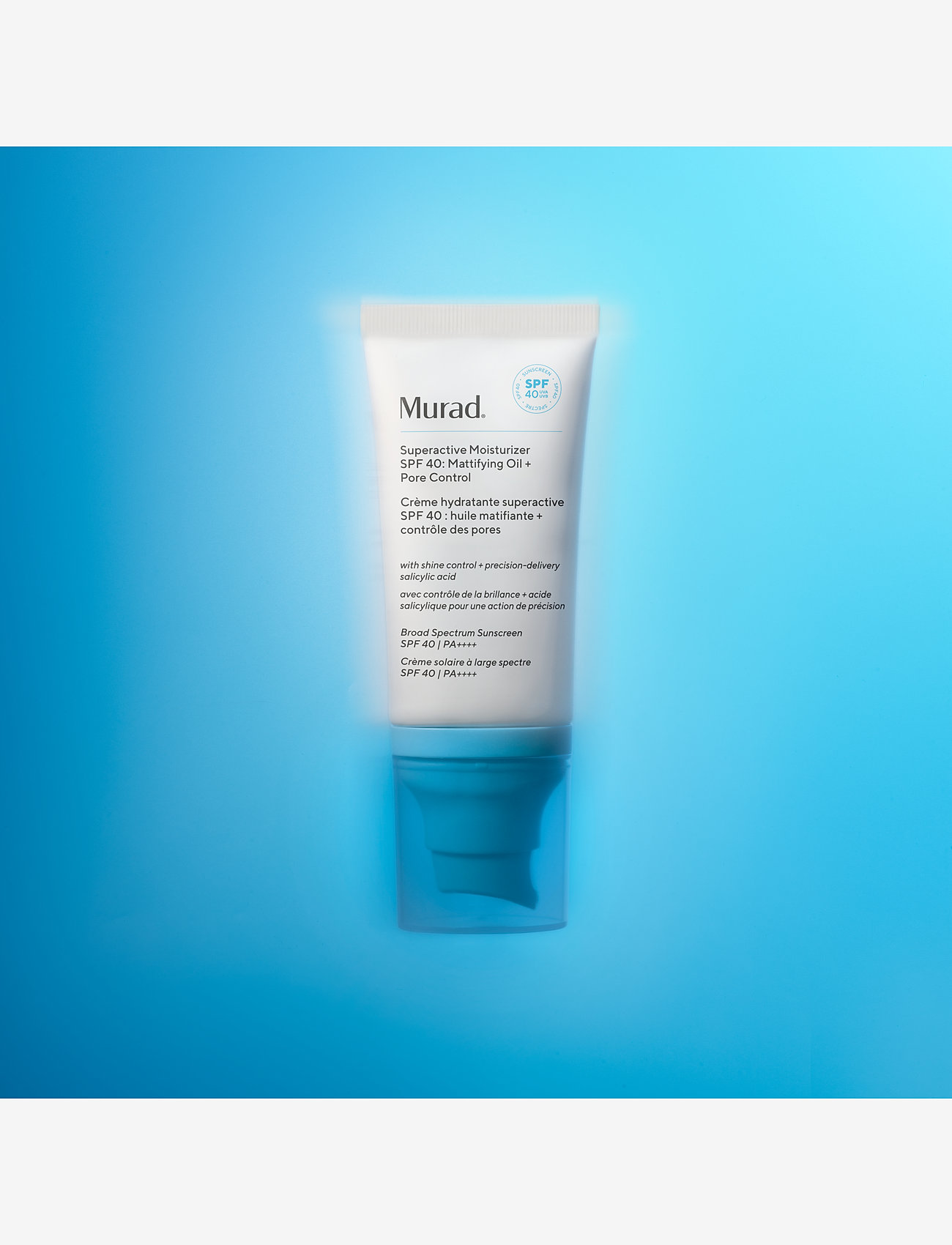 Murad - SUPERACTIVE SPF 40 MOISTURIZER: MATTIFYING OIL + PORE CONTROL 50 ML - dagkräm - clear - 4