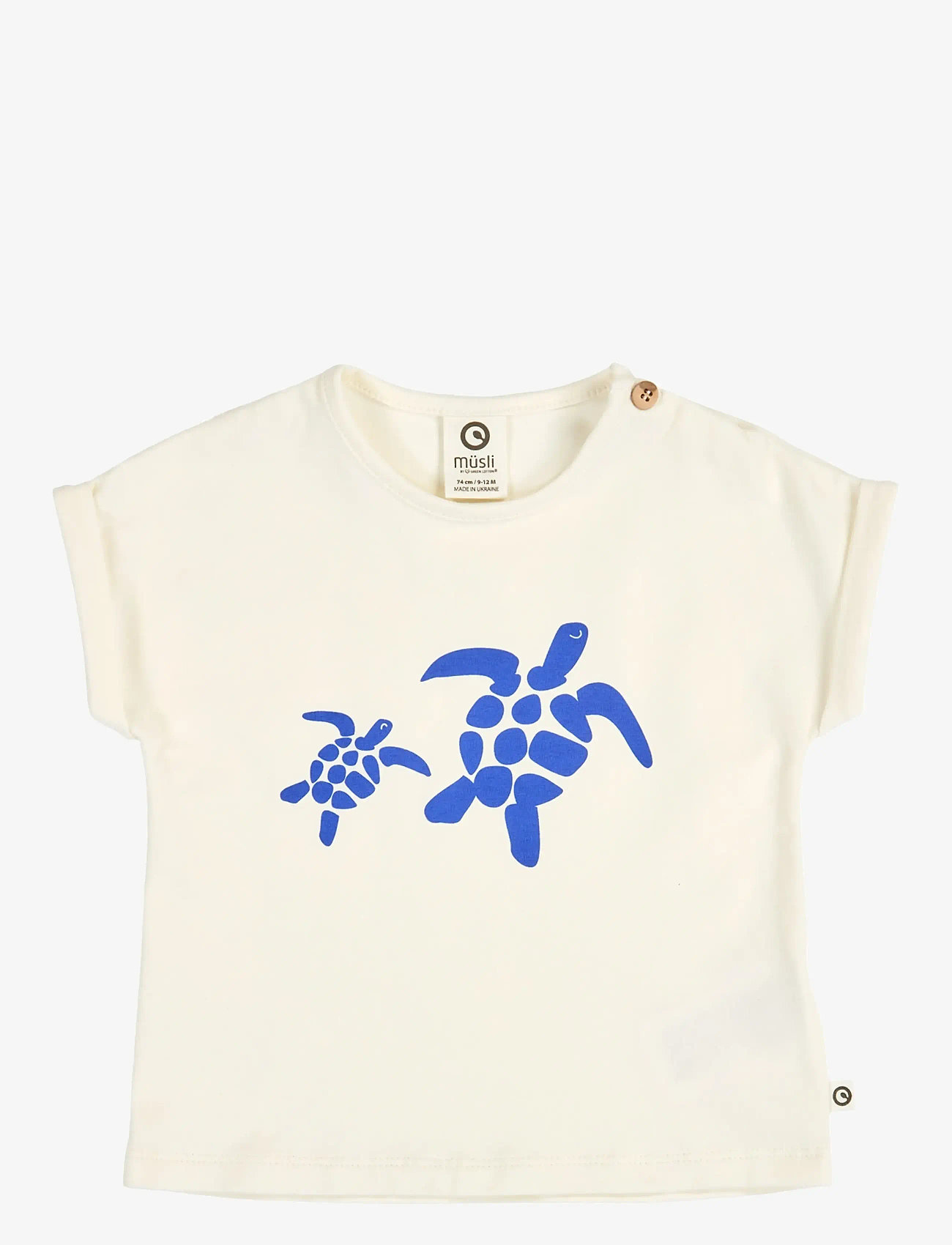 Müsli by Green Cotton - Turtle print s/s T baby - kortärmade t-shirts - tofu - 1