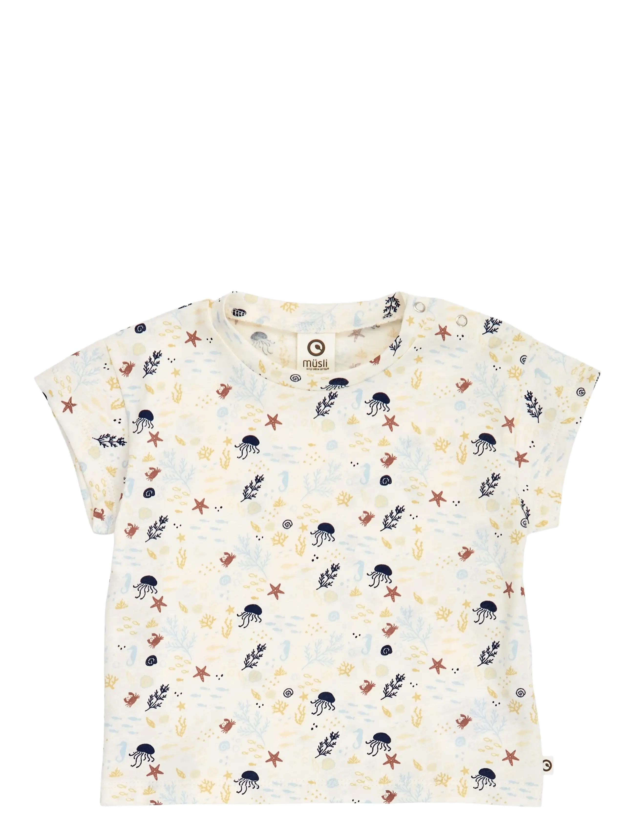 Müsli by Green Cotton Sea s/s T baby - Overdele - TOFU/ HEMP/ NAVY / cream