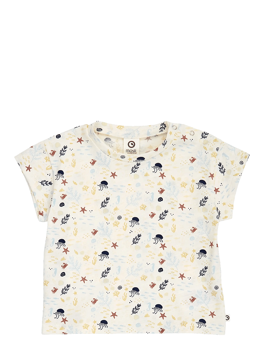 Müsli by Green Cotton - Sea s/s T baby - t-shirts à manches courtes - tofu/ hemp/ navy - 1