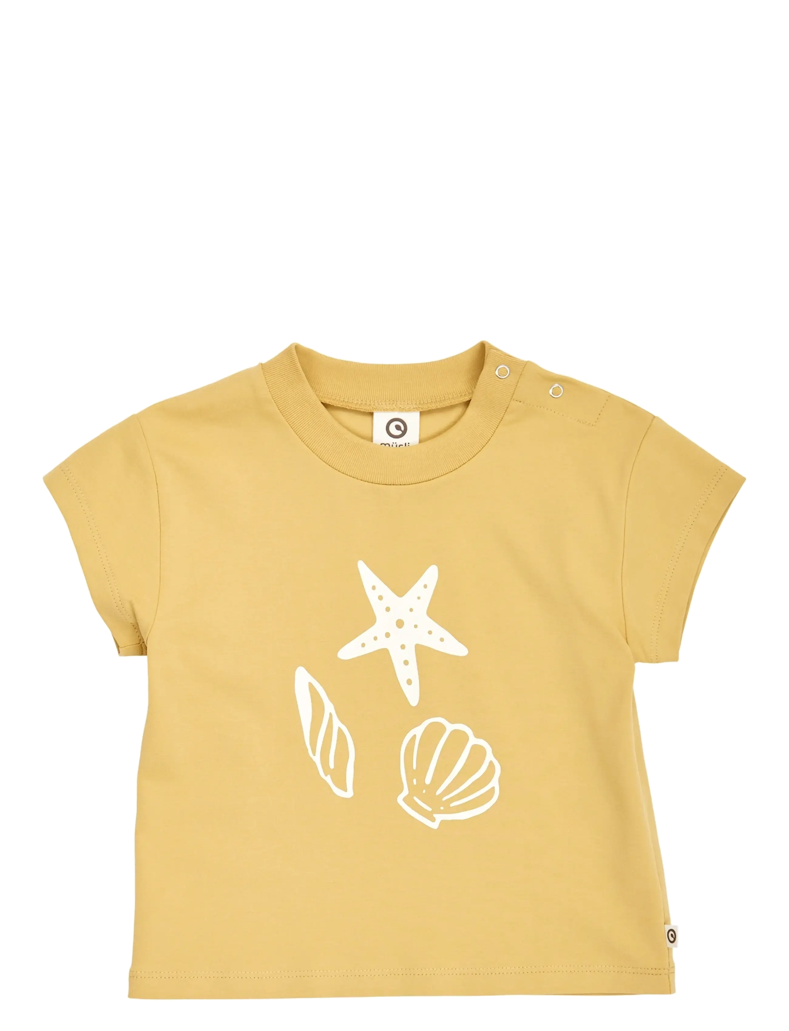 Müsli by Green Cotton Sea printed s/s T baby - 4 for 3 - HEMP / yellow