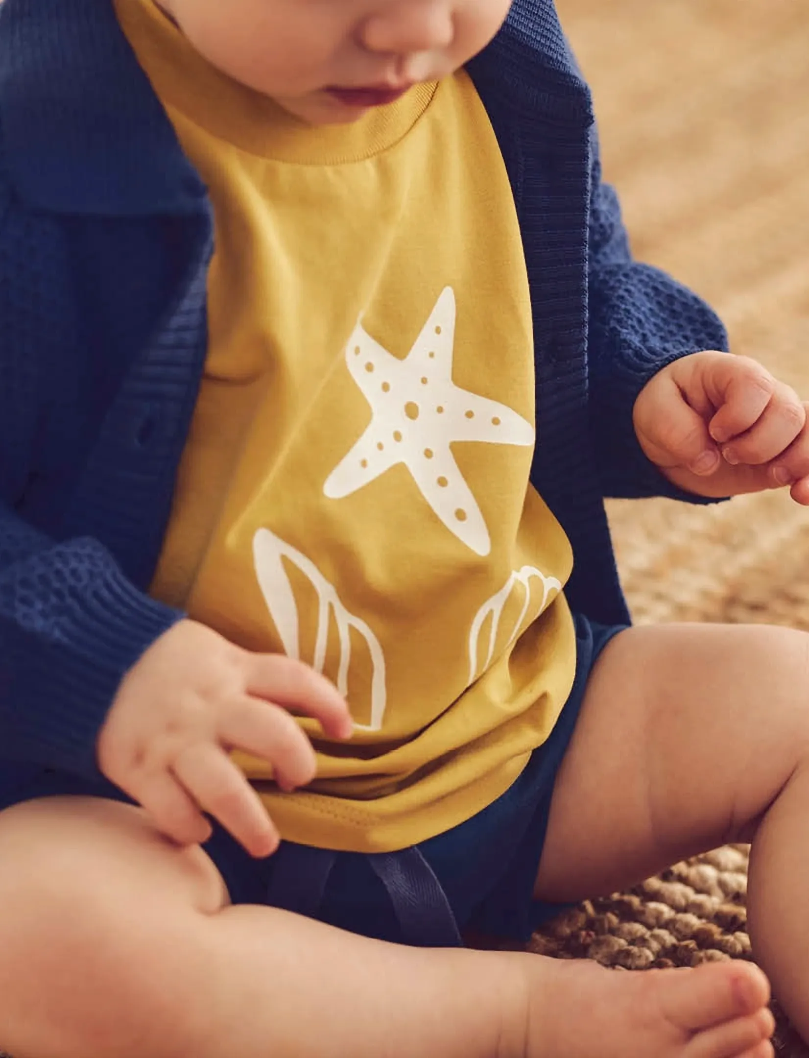 Müsli Sea Printed S/S T Baby, Børn, Baby Printet T-shirt, Gul, Str: 80