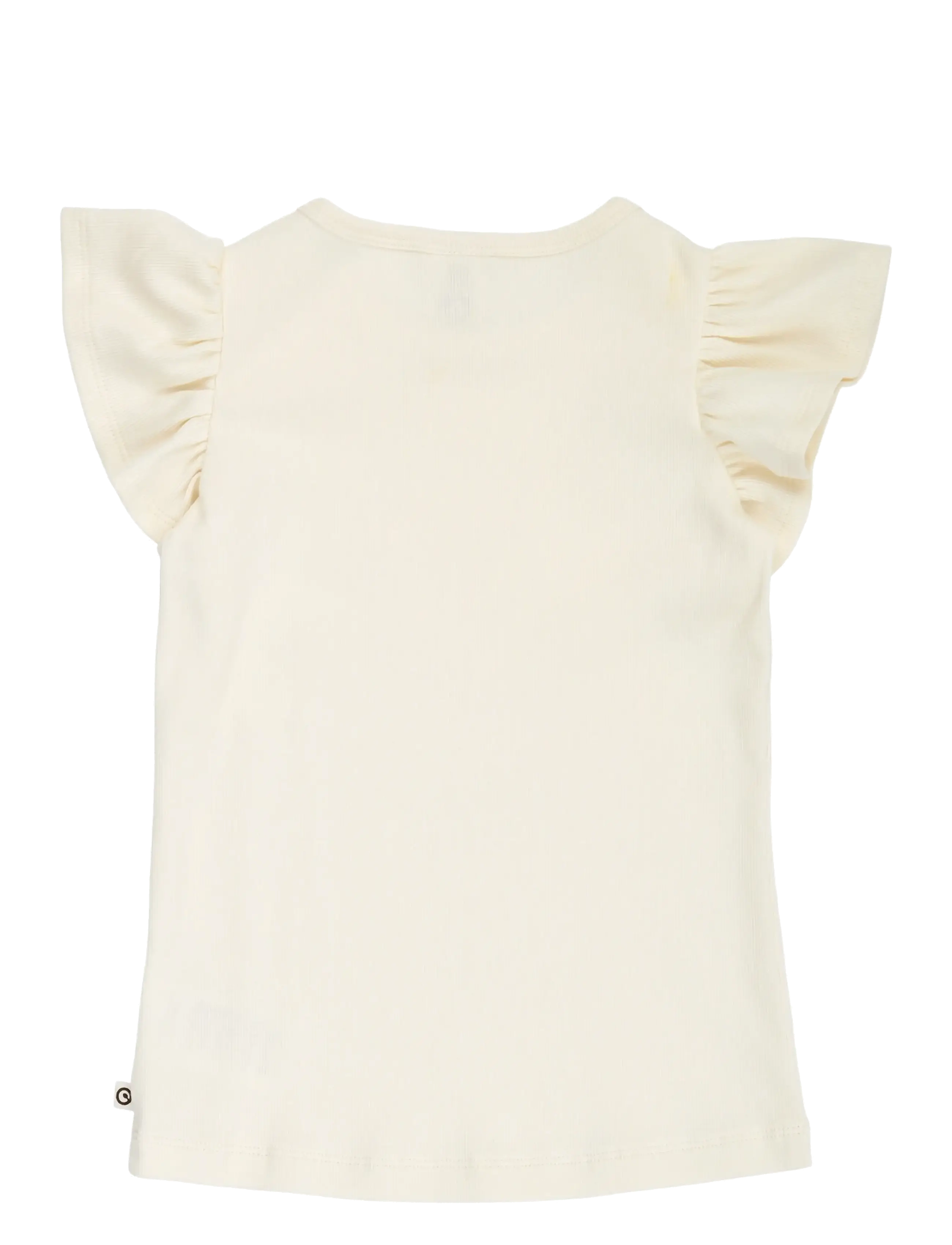 Müsli by Green Cotton - Cozy me rib frill s/s T - kortærmede t-shirts - tofu - 2
