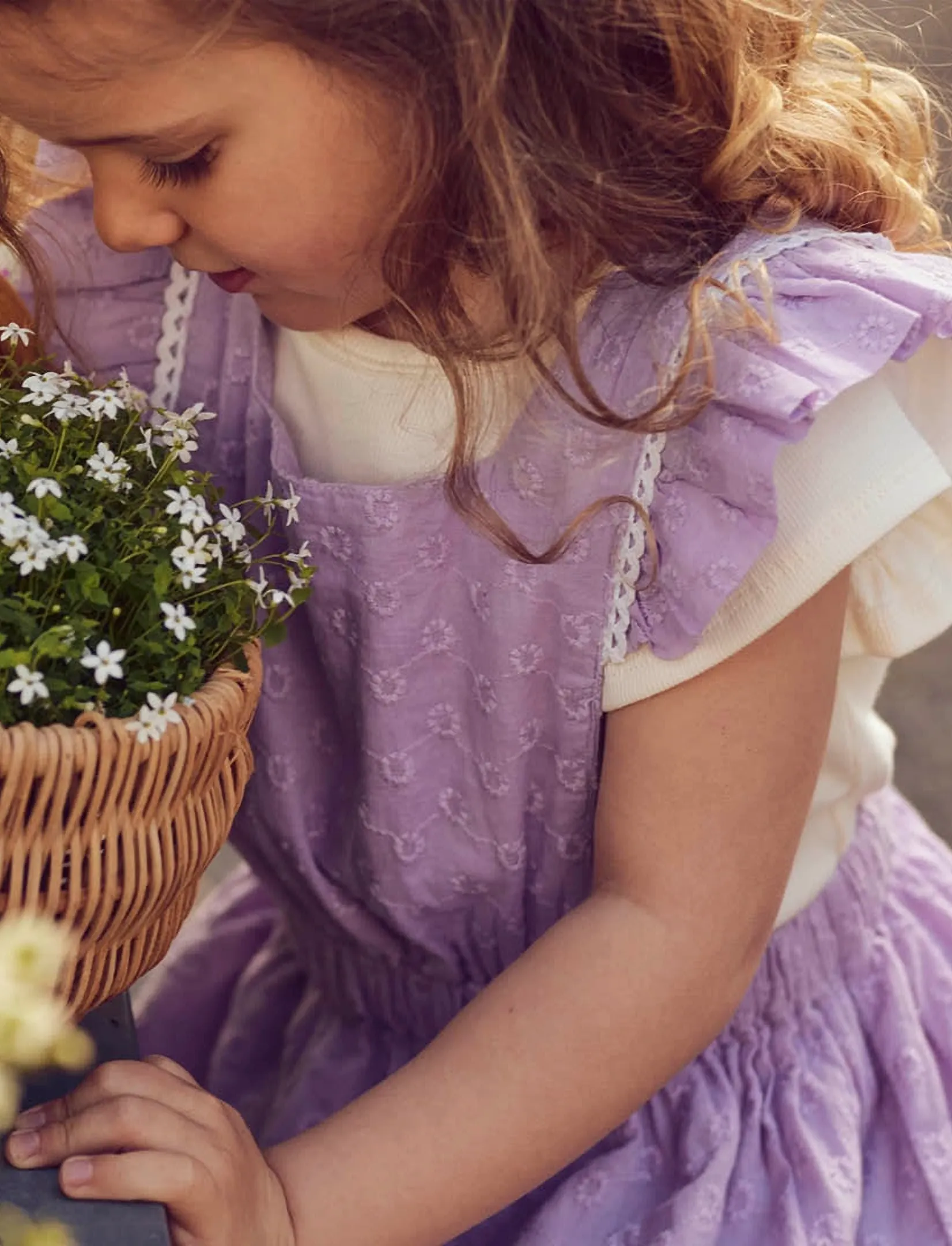 Müsli by Green Cotton Cozy me rib frill s/s T - Oberteile - TOFU / cream