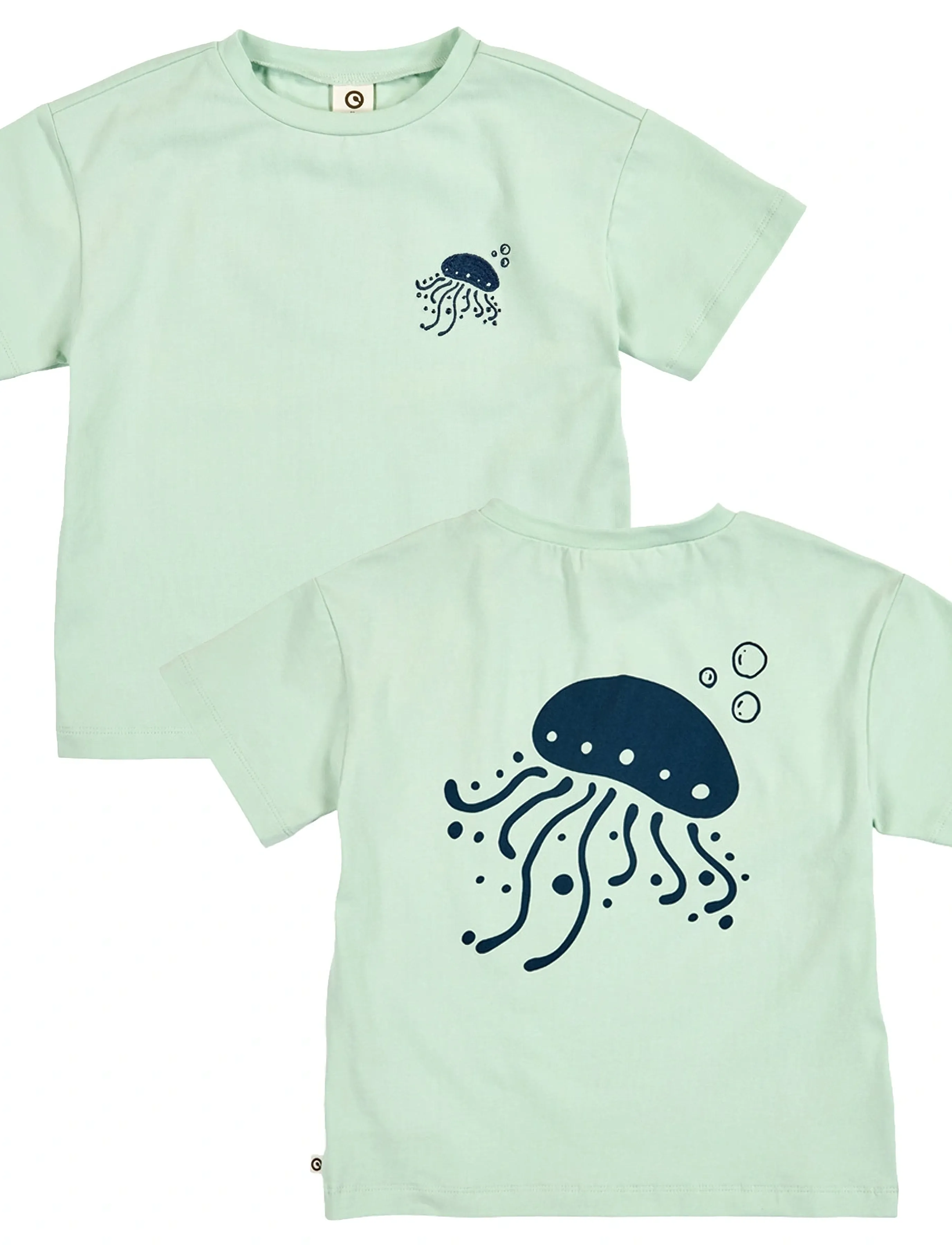 Müsli by Green Cotton Sea printed s/s T - Topid ja T-särgid - EMERALD / green