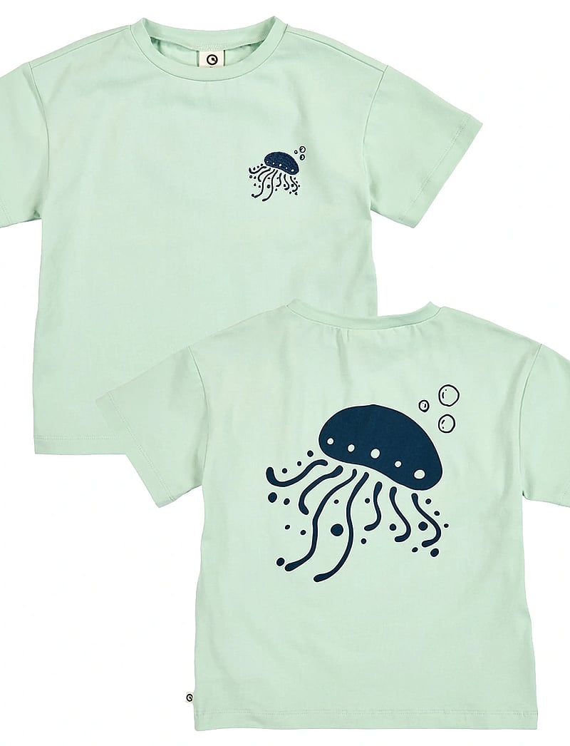 Müsli by Green Cotton - Sea printed s/s T - kurzärmelige - emerald - 0