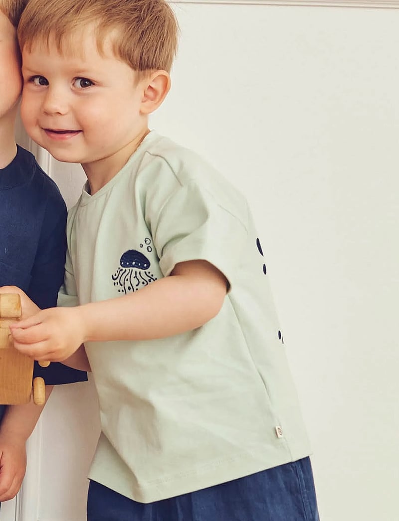 Müsli by Green Cotton - Sea printed s/s T - kurzärmelige - emerald - 3