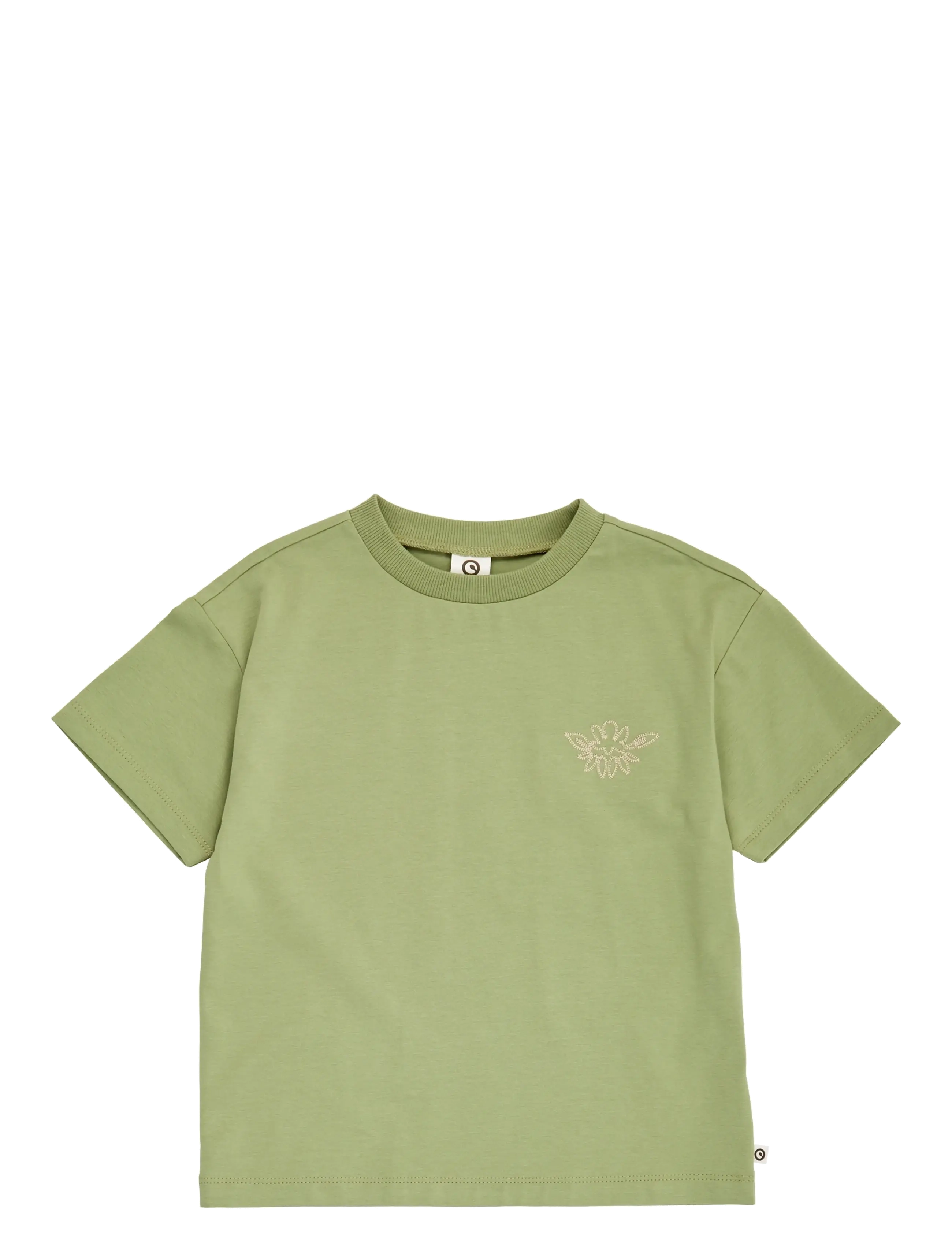 Müsli by Green Cotton Natures imprint embroidery s/s T - New Arrivals - SPRING / green