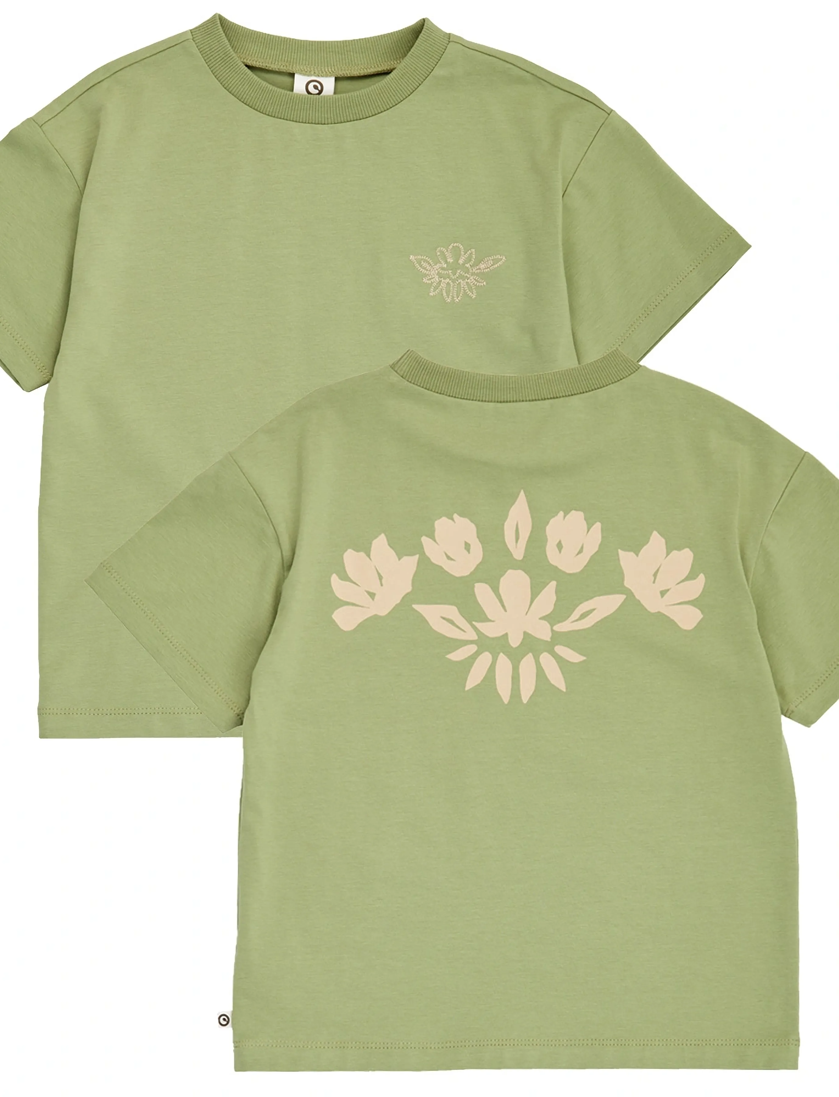 Müsli by Green Cotton Natures Imprint Embroidery S/S T, 104, Green, T-Shirts > Kortærmede, Børn
