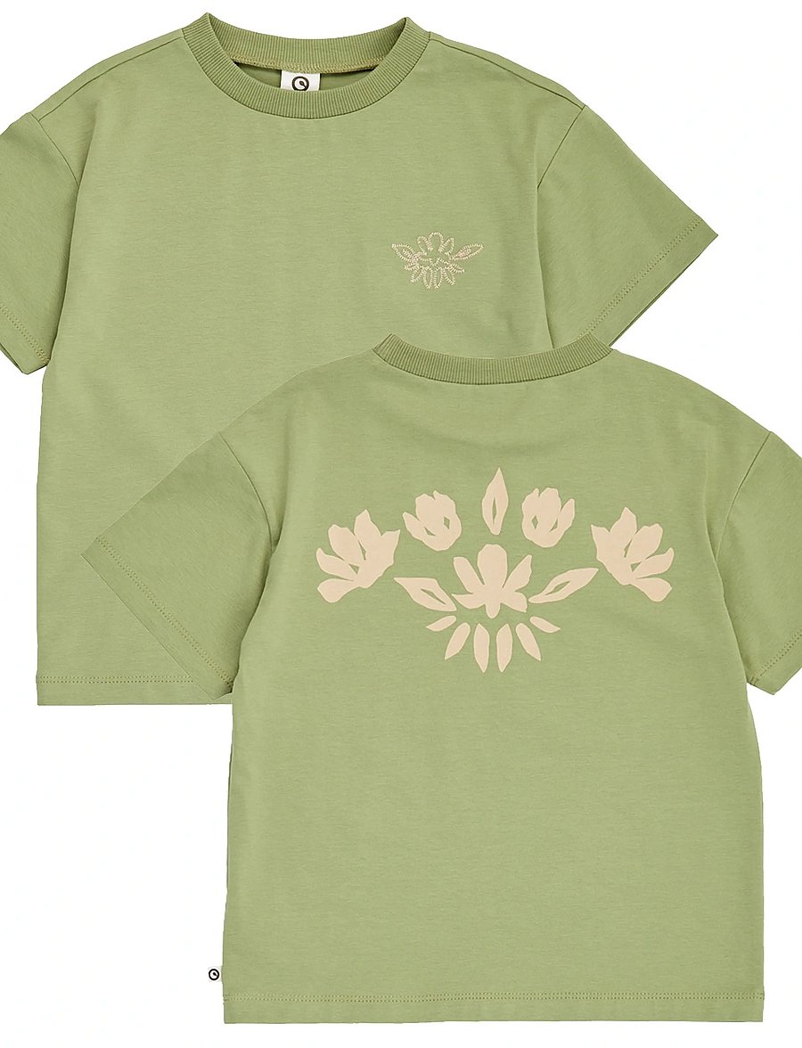 Müsli by Green Cotton - Natures imprint embroidery s/s T - kurzärmelige - spring - 0