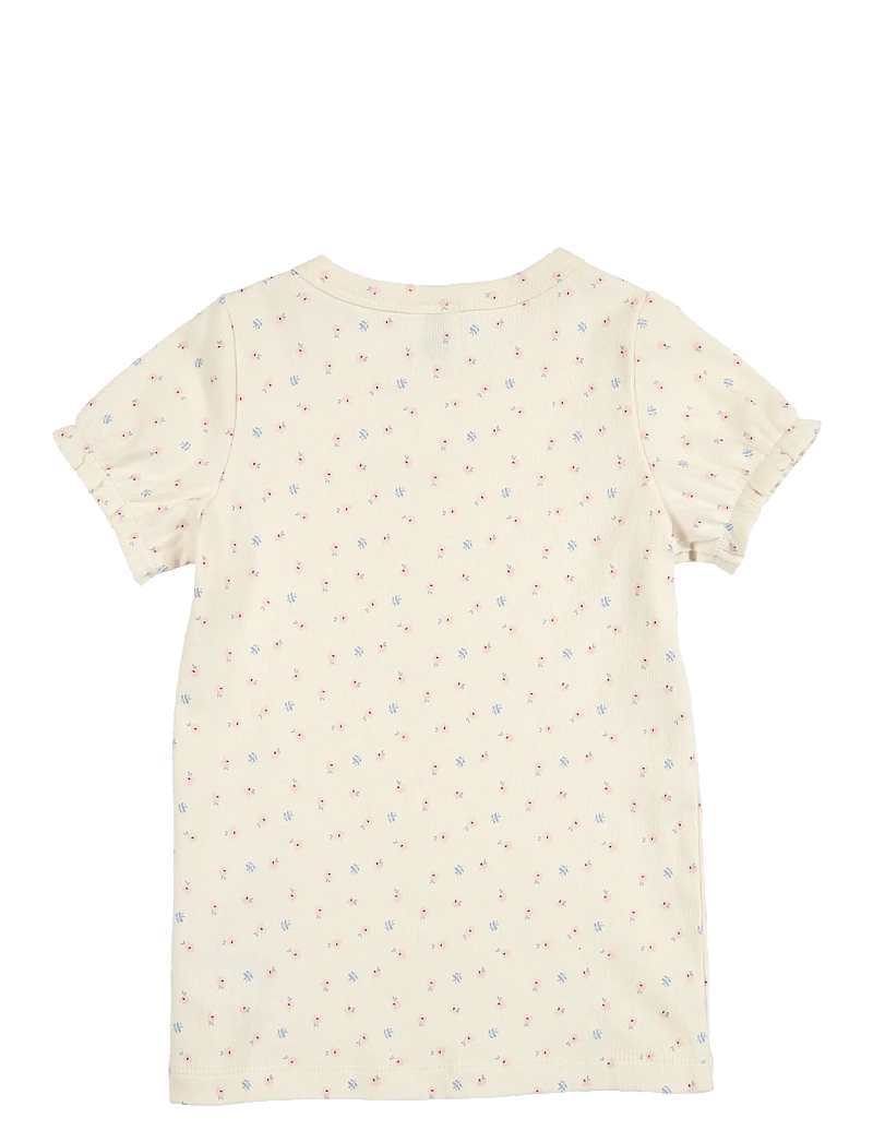 Müsli by Green Cotton - Spring puff s/s T - kortärmade t-shirts - tofu/ nectar/ shell blue - 2