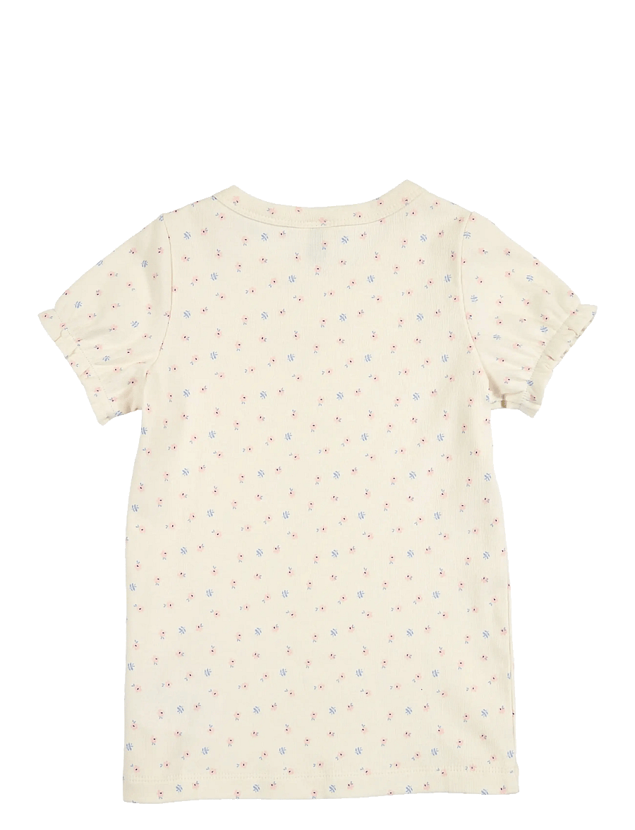 Müsli by Green Cotton - Spring puff s/s T - kortærmede t-shirts - tofu/ nectar/ shell blue - 2
