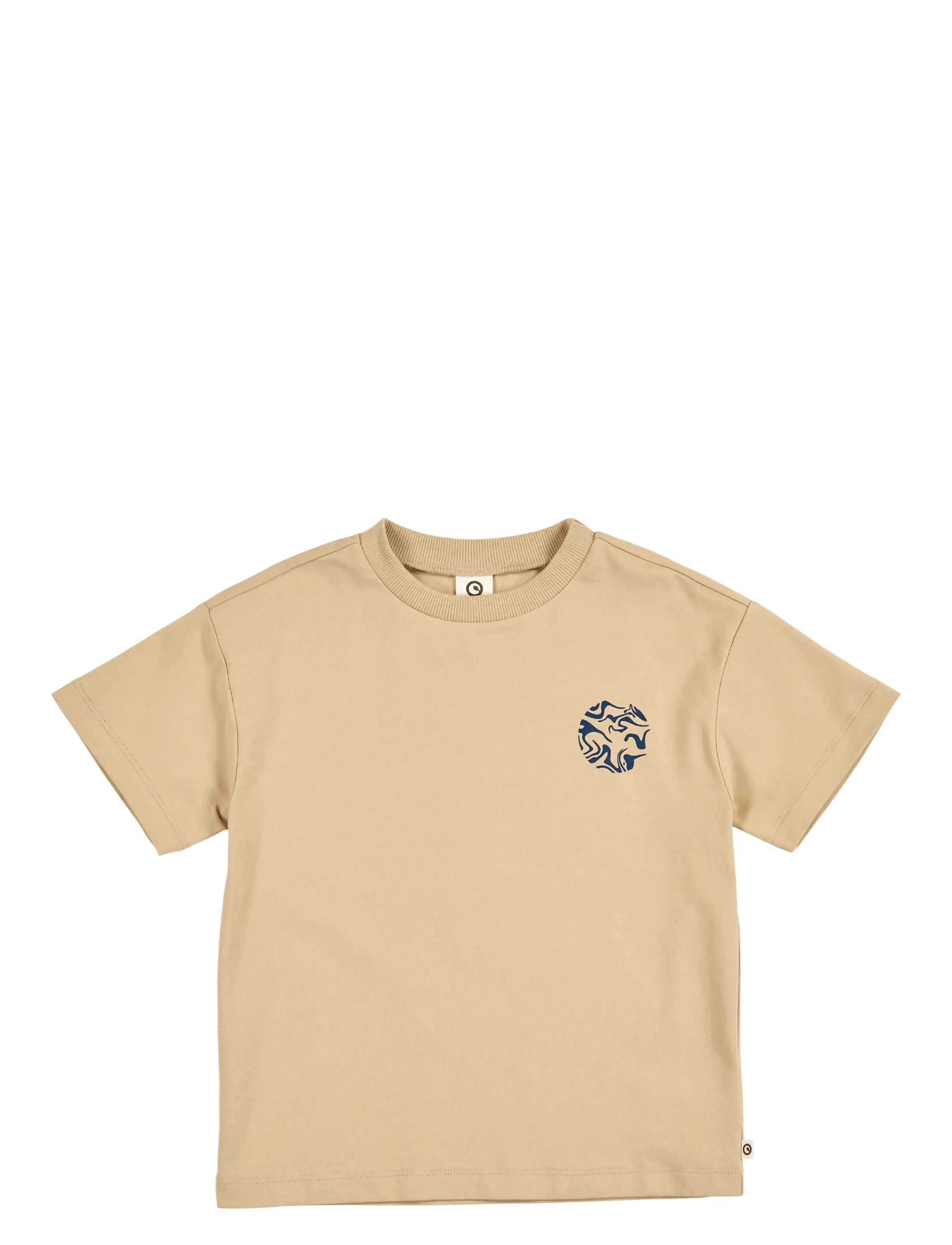 Müsli by Green Cotton Natures imprint printed s/s T - New Arrivals - SAFARI / beige