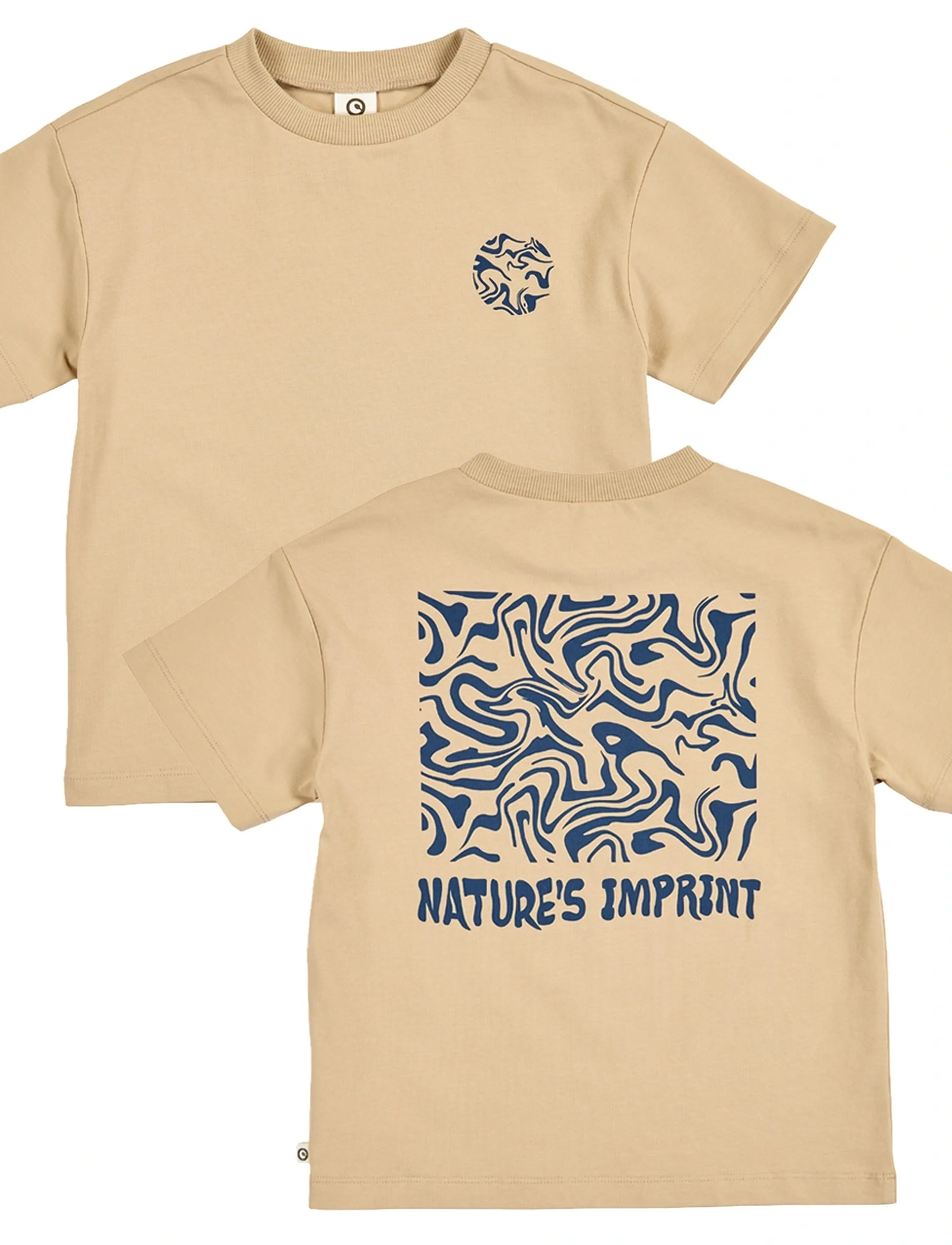 Müsli by Green Cotton Natures imprint printed s/s T - Kortærmede T-shirts - SAFARI / beige