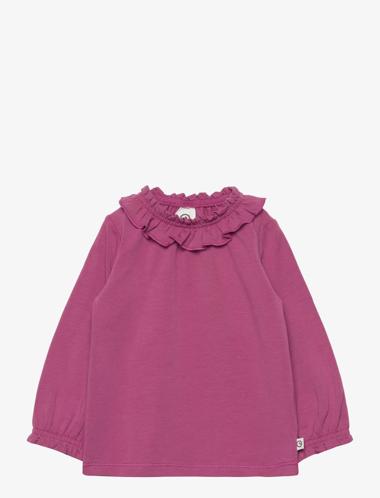 Müsli by Green Cotton - Cozy me frill collar l/s T baby - long-sleeved t-shirts - boysenberry - 0