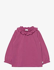 Müsli by Green Cotton - Cozy me frill collar l/s T baby - long-sleeved t-shirts - boysenberry - 0