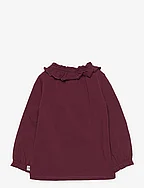 Cozy me frill collar l/s T baby - FIG
