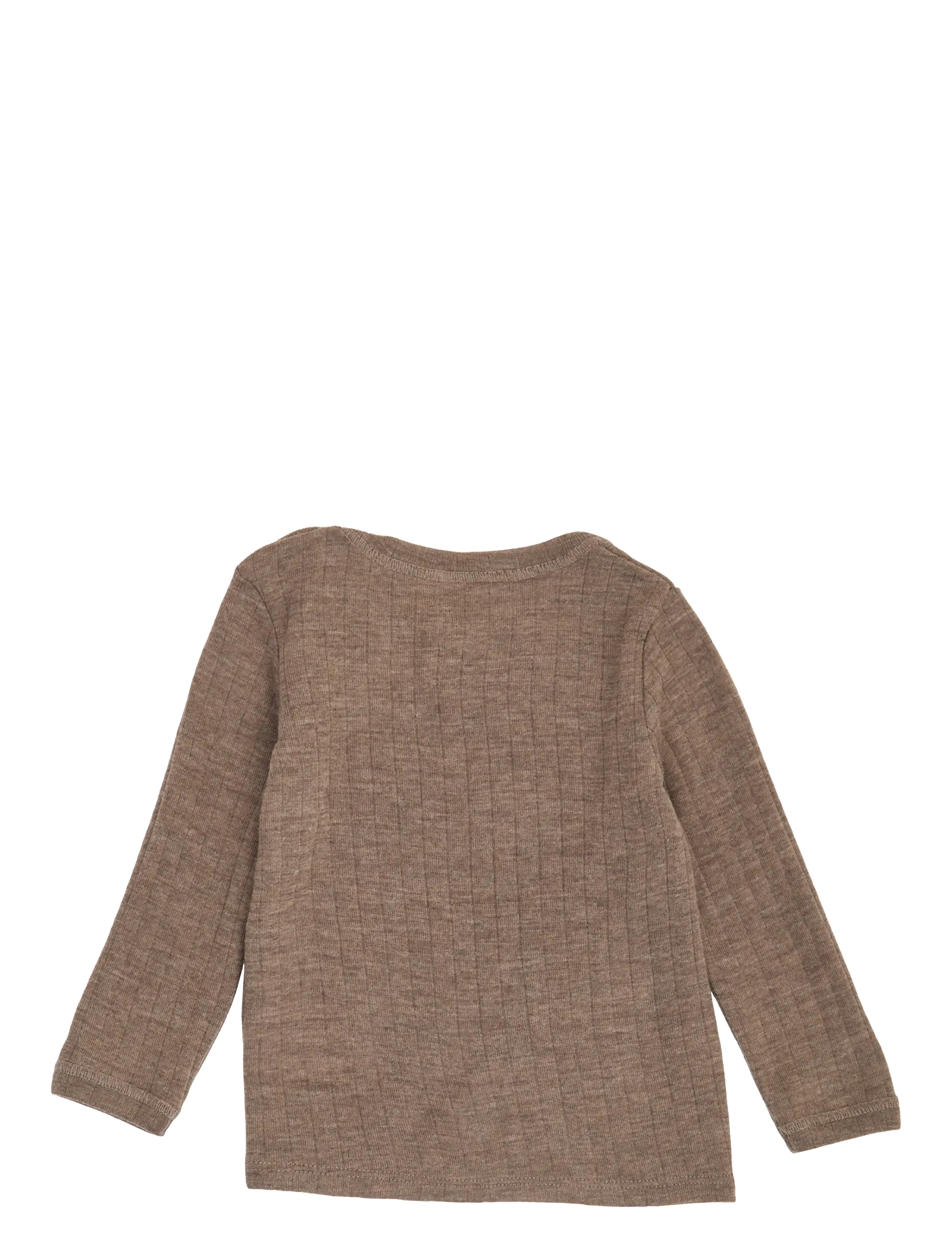 Müsli by Green Cotton - Woolly rib l/s T - langærmede t-shirts - walnut melange - 1