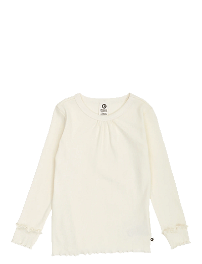 Müsli by Green Cotton Cozy me rib deco l/s T - Toppar & T-shirts - TOFU / cream