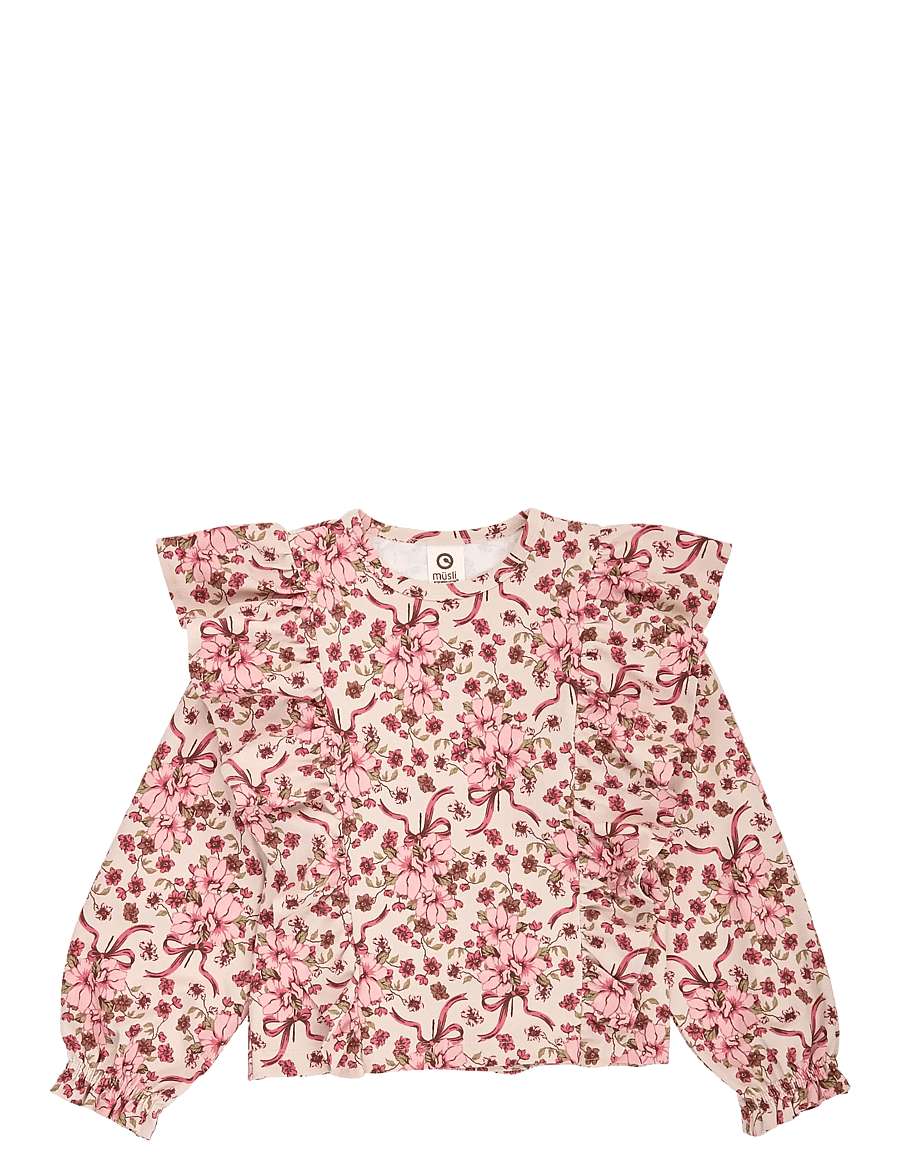 Müsli - Bouquet ruffle l/s T - langärmelig - oak/ blush/ baroque rose - 1