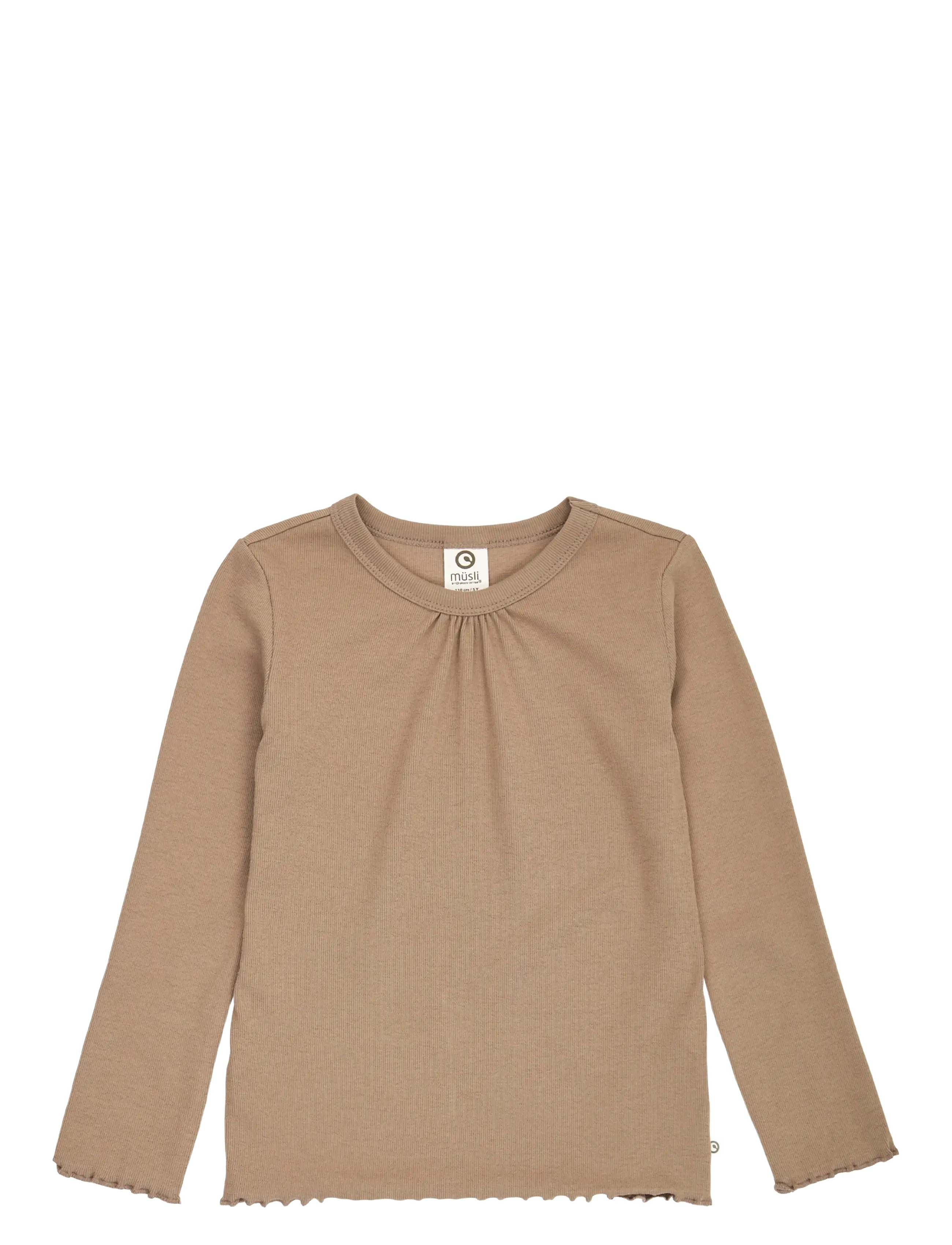 Müsli Cozy me rib deco l/s T - Kleidung - WALNUT / brown