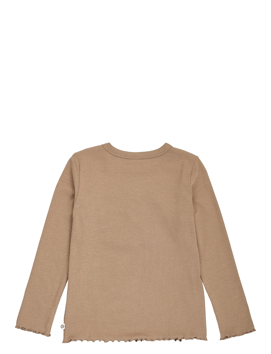 Müsli - Cozy me rib deco l/s T - langärmelig - walnut - 1