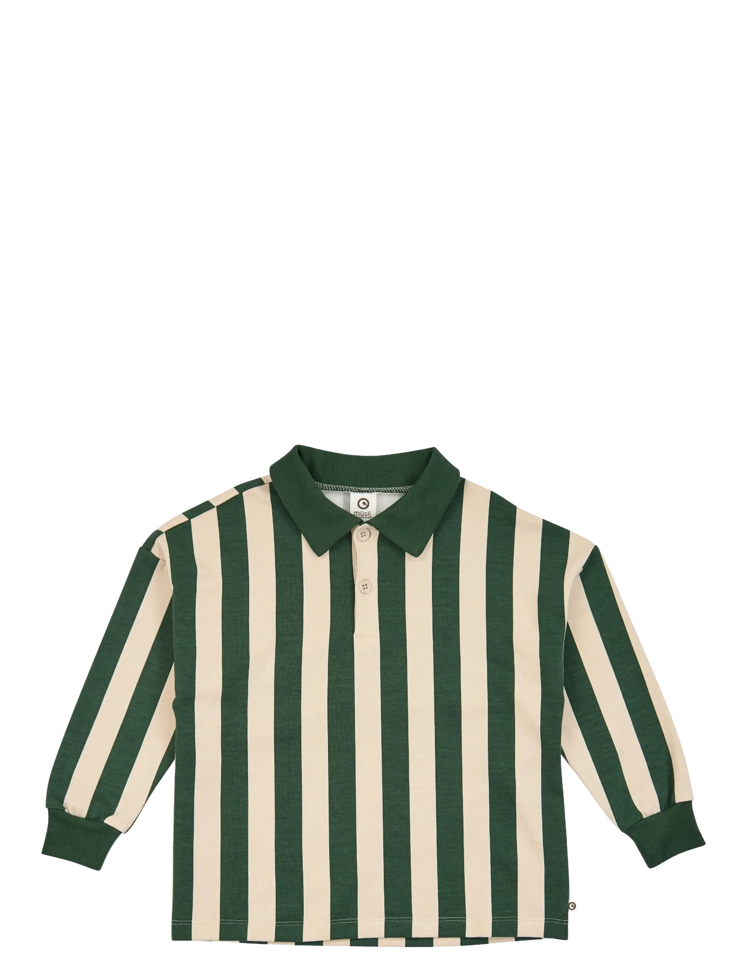 Müsli Stripe sweat l/s polo - Kleidung - OAK/ FOREST GREEN / green