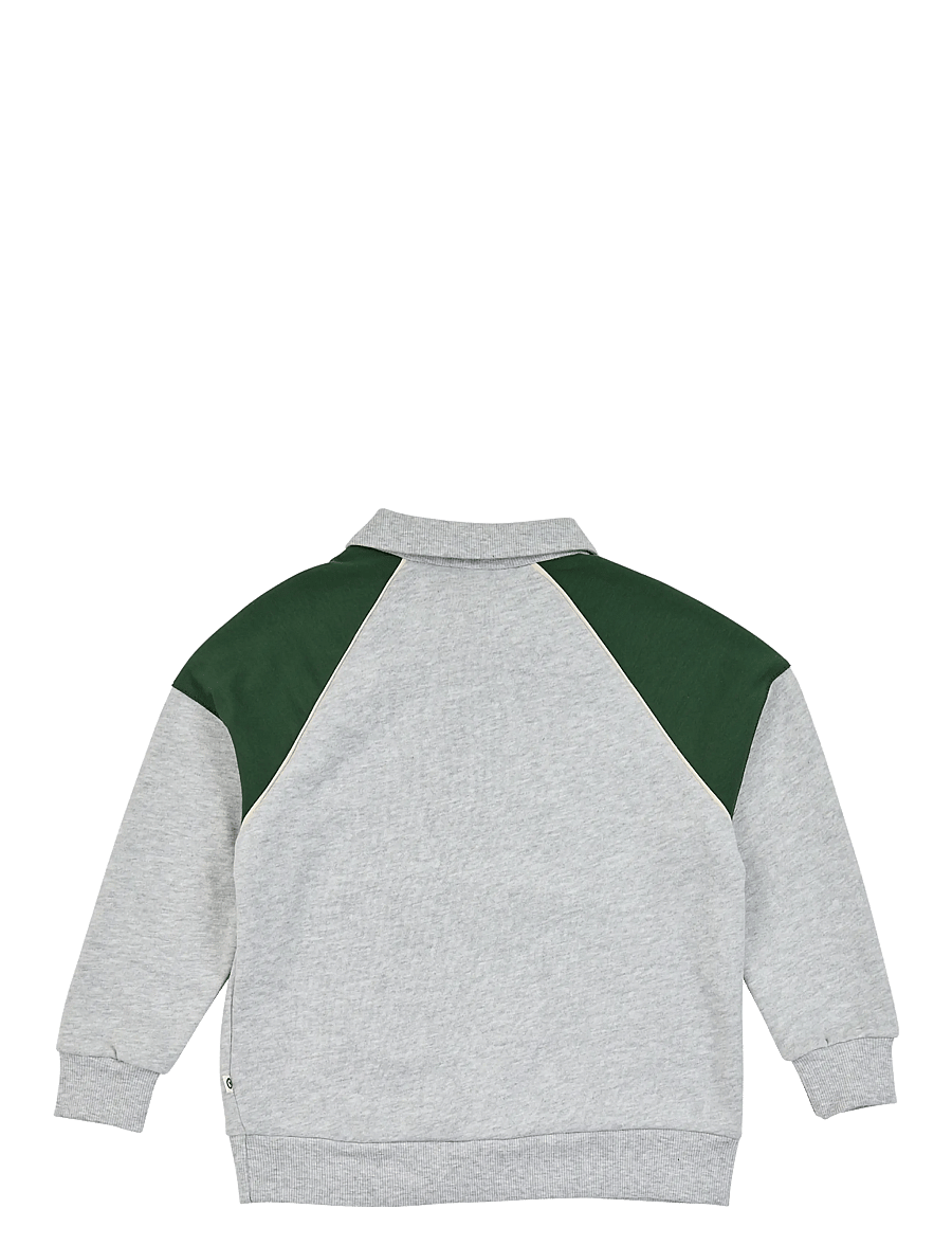 Müsli - Superfan sweat l/s zip polo - sweatshirts - pale greymarl - 2