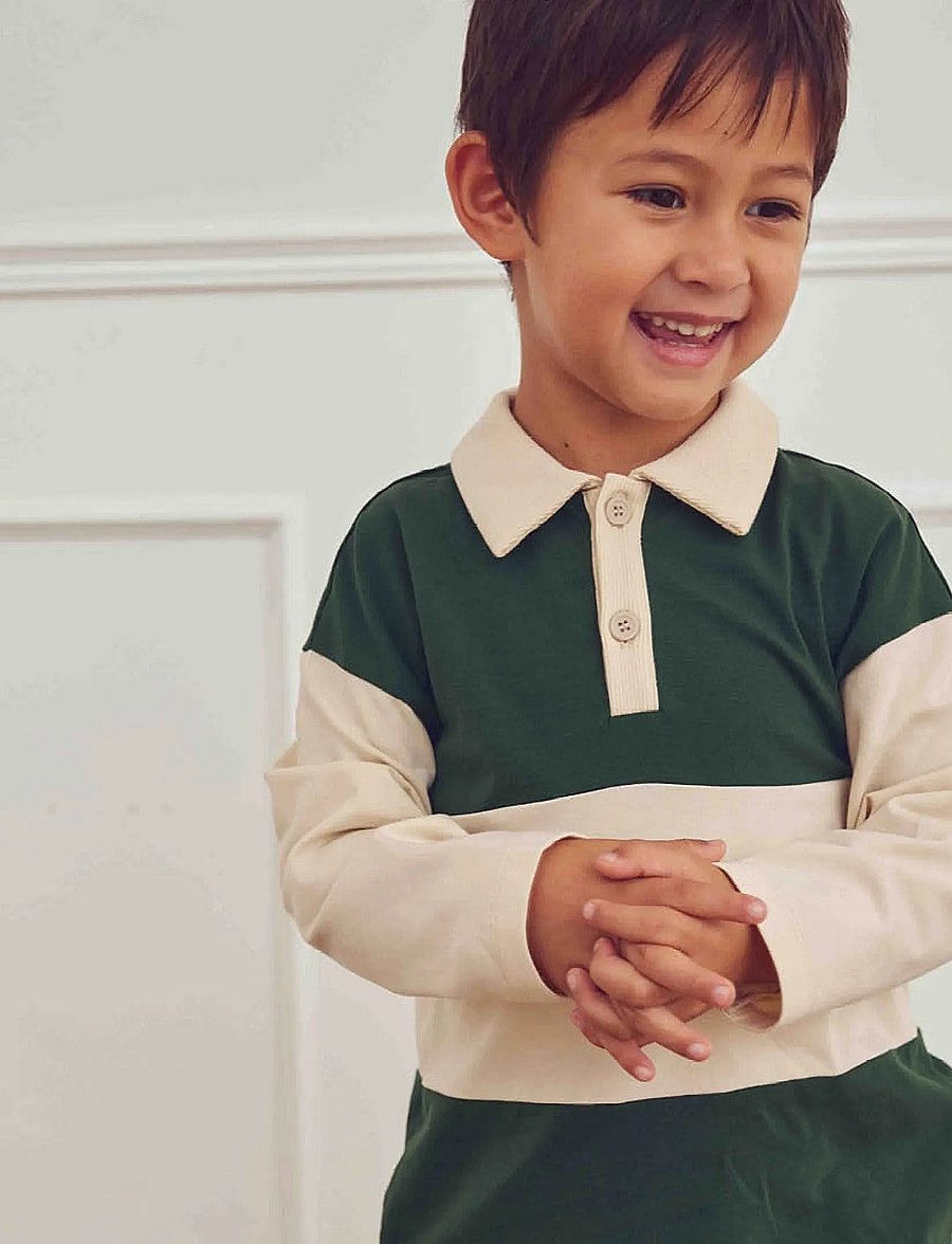 Müsli - Superfan l/s polo shirt - langärmelig poloshirt - oak - 4