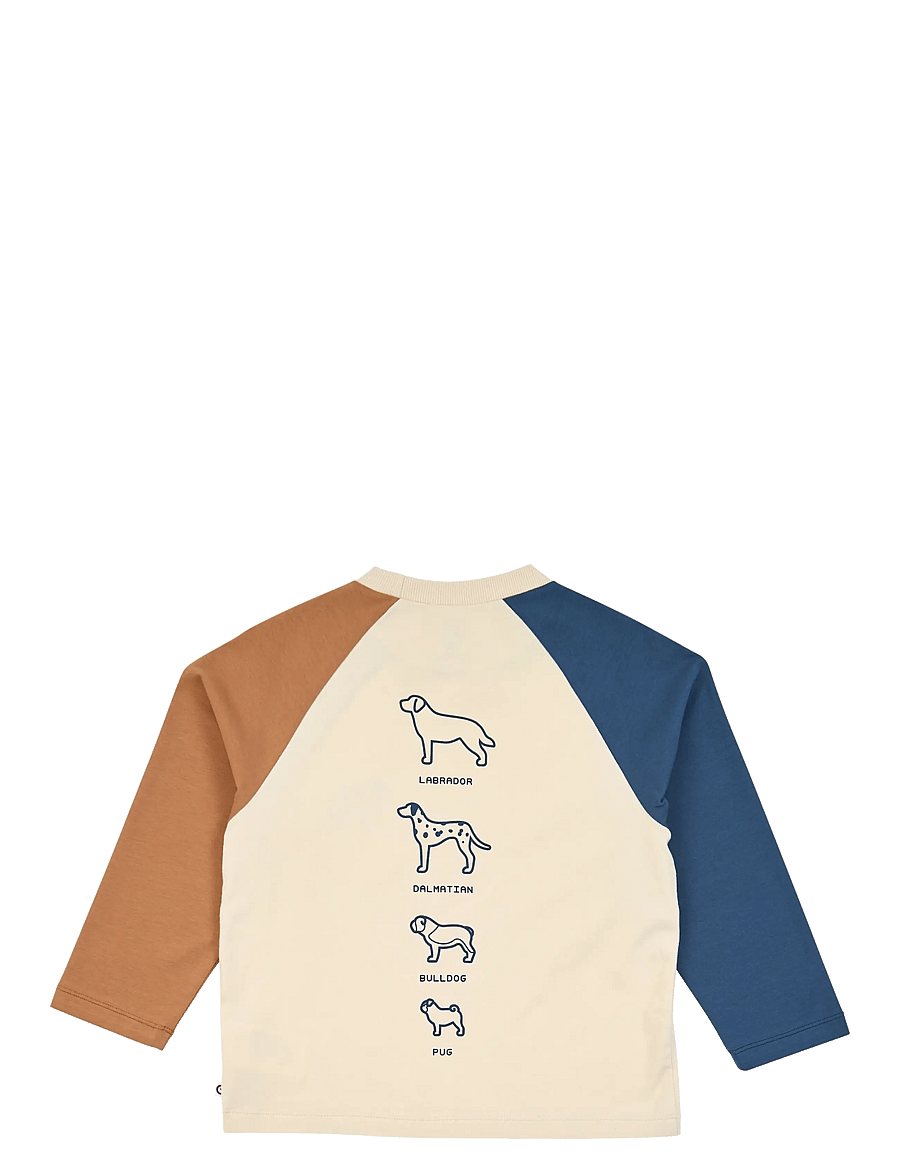 Müsli - Dogs color block l/s T - langärmelig - oak - 2