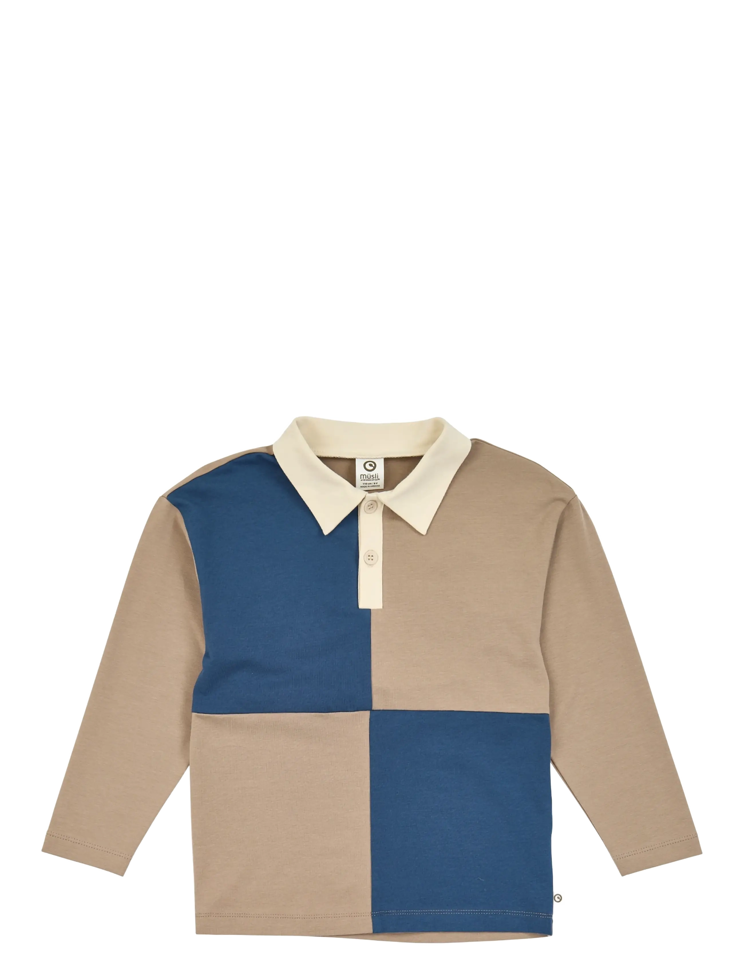 Müsli Cozy me color block l/s polo shirt - Kleidung - WALNUT / brown