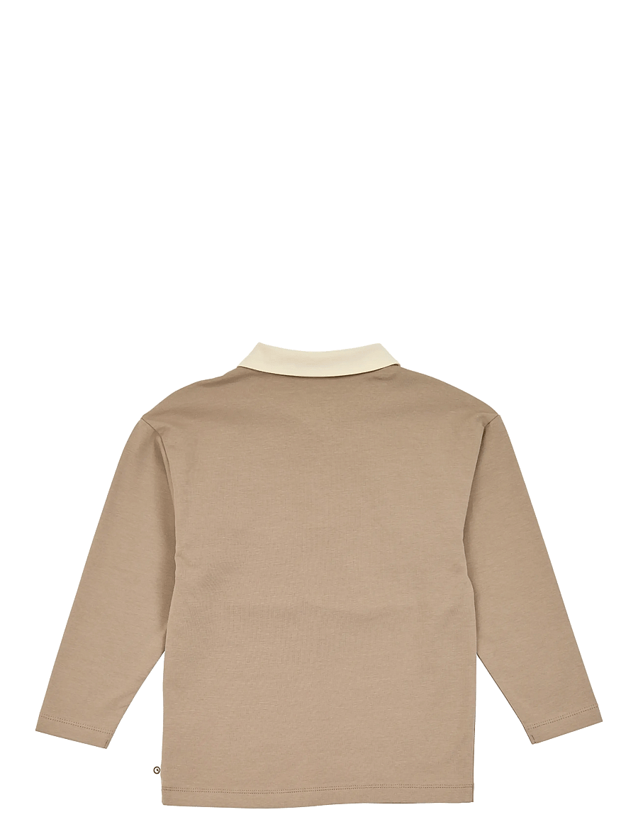 Müsli - Cozy me color block l/s polo shirt - langärmelig poloshirt - walnut - 1