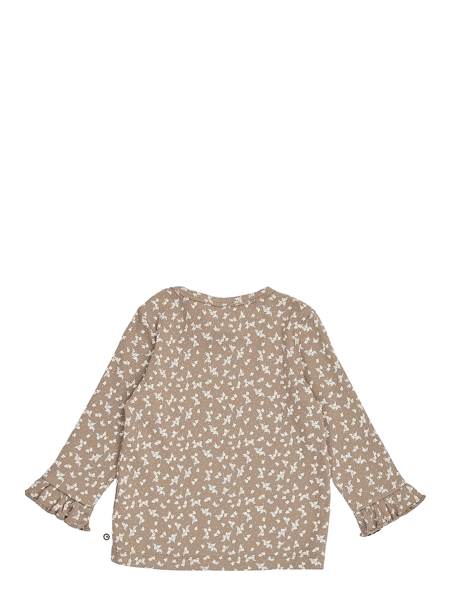 Müsli - Alyssum ruffle l/s T baby - langärmelig - walnut/ oak/ mauve - 1
