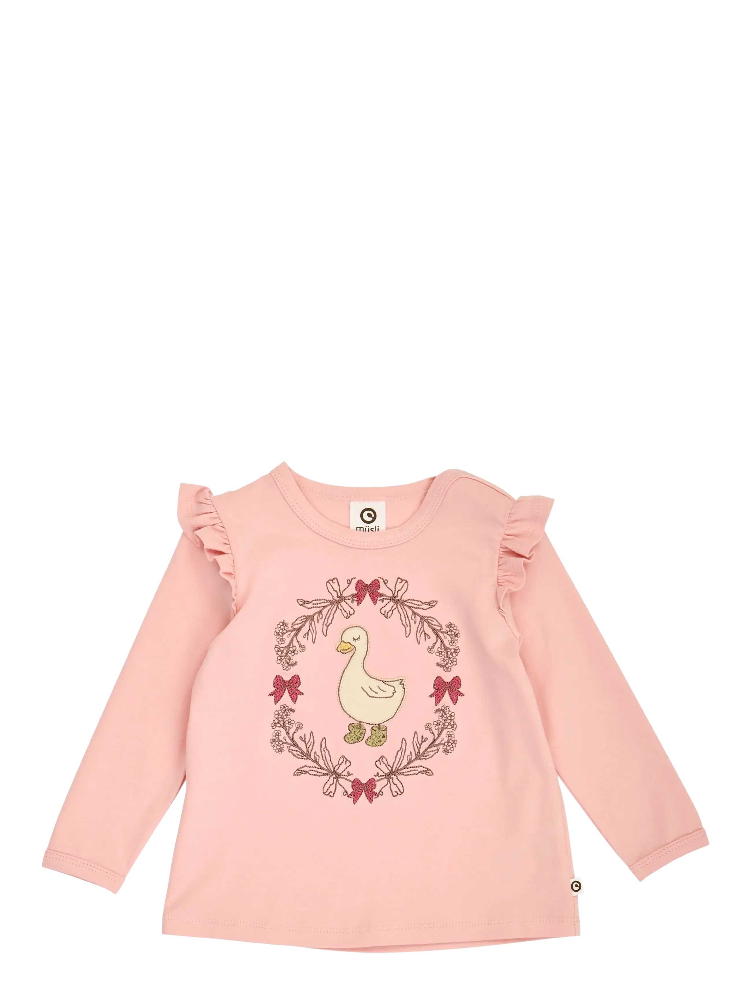 Müsli Heritage frill l/s T baby - Langærmede T-shirts - BLUSH / pink/rose