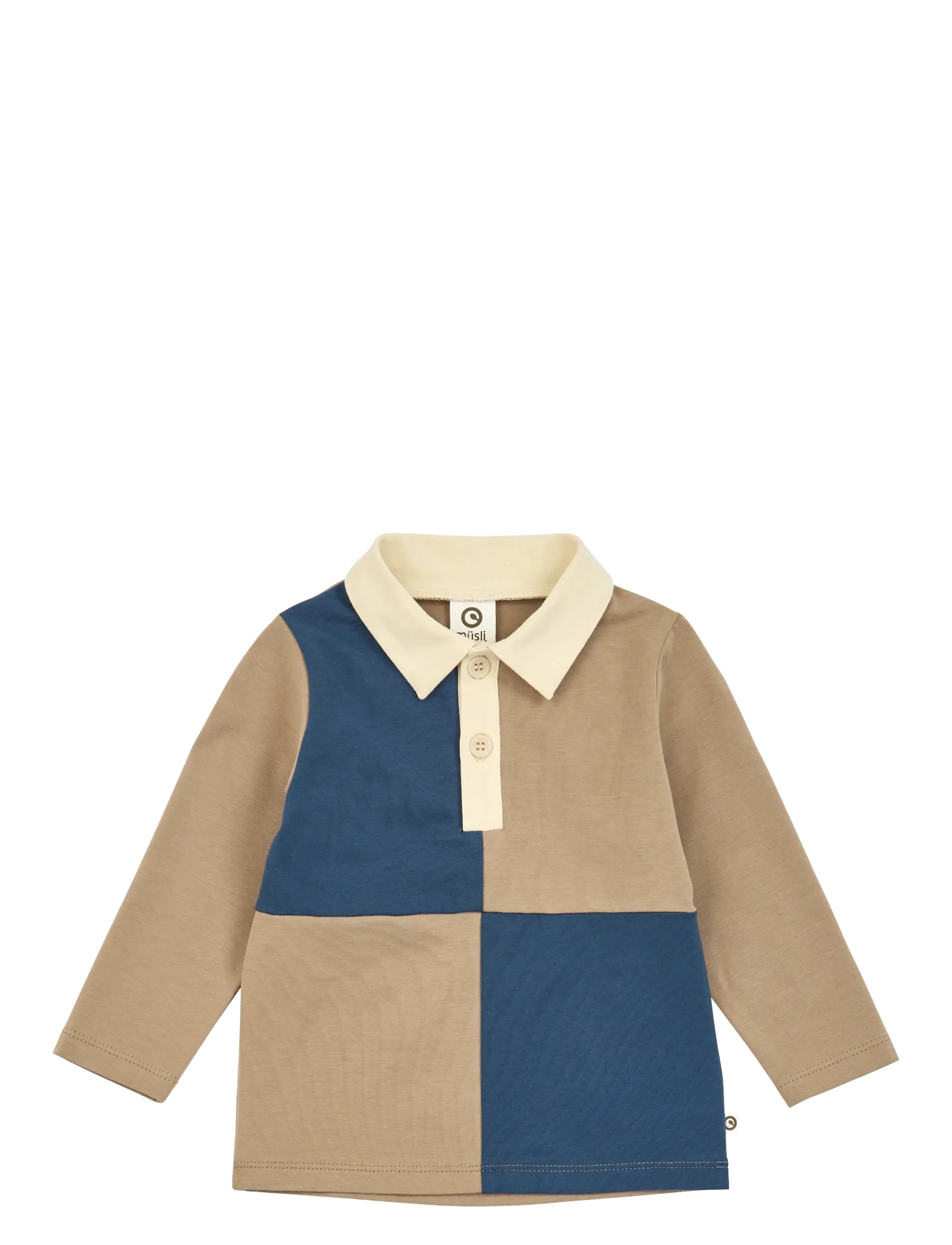 Müsli Cozy me color block l/s polo shirt baby - Kleidung - WALNUT / brown