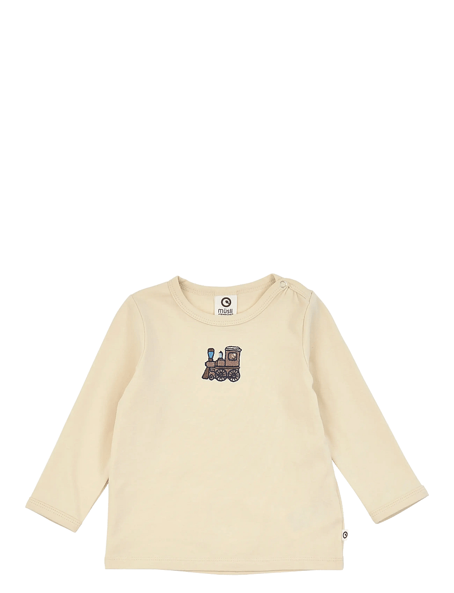 Müsli - Heritage embroidery l/s T baby - oak - 1