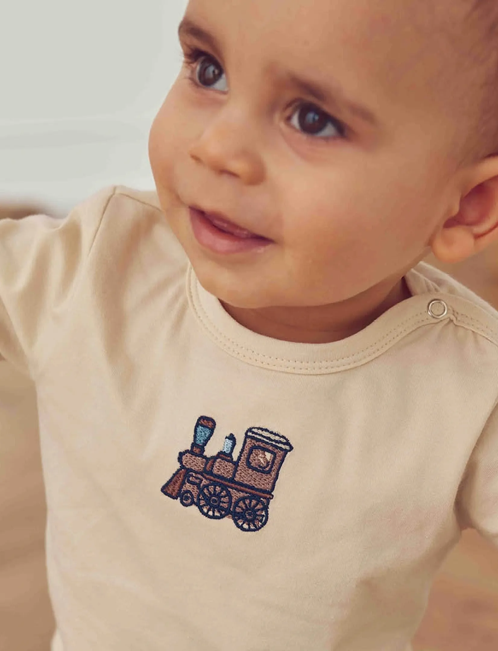 Müsli - Heritage embroidery l/s T baby - oak - 0