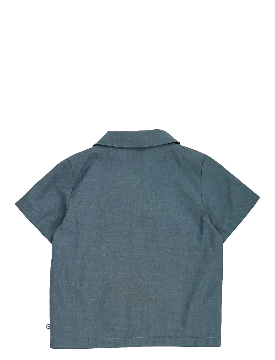 Müsli by Green Cotton - Chambray s/s shirt baby - marškiniai trumpomis rankovėmis - chambray - 1