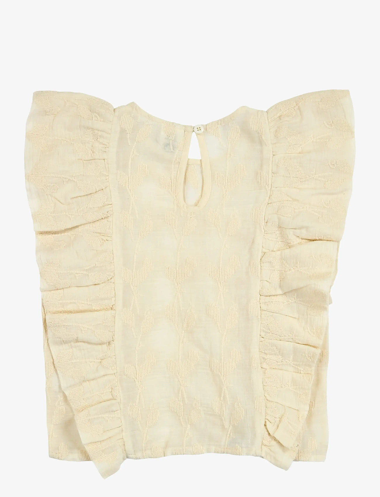 Müsli by Green Cotton - Poetry ruffle s/s T - blusen & tuniken - natural - 2