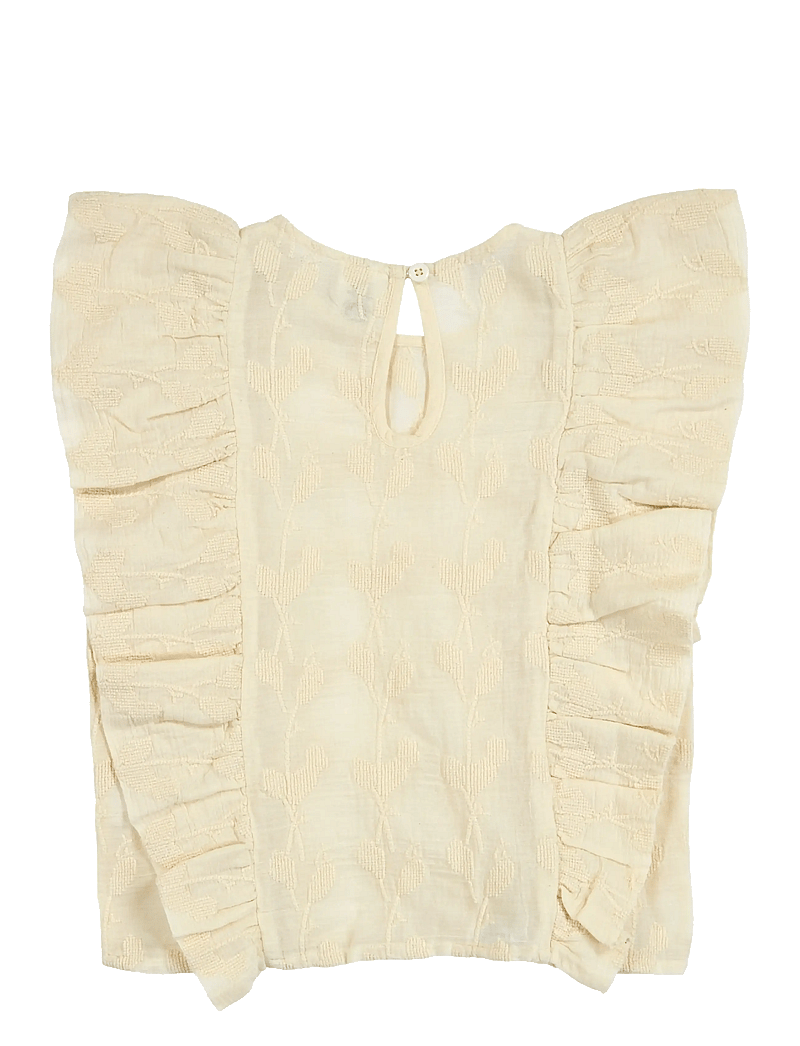 Müsli by Green Cotton - Poetry ruffle s/s T - blusen & tuniken - natural - 2